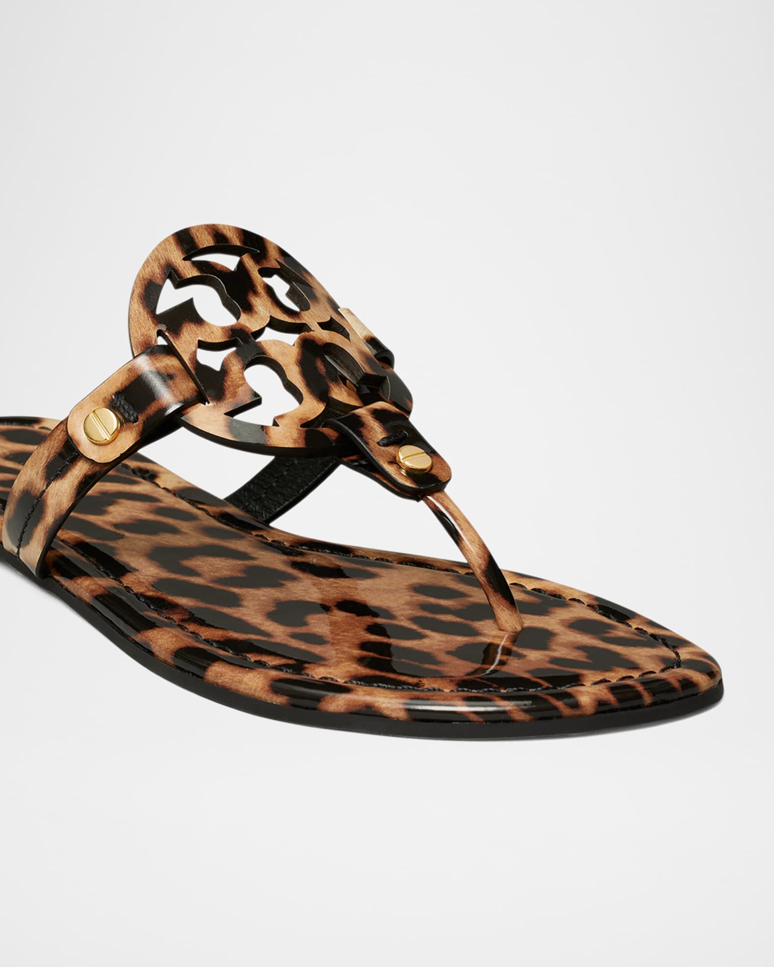 Leopard tory burch flip flops outlet