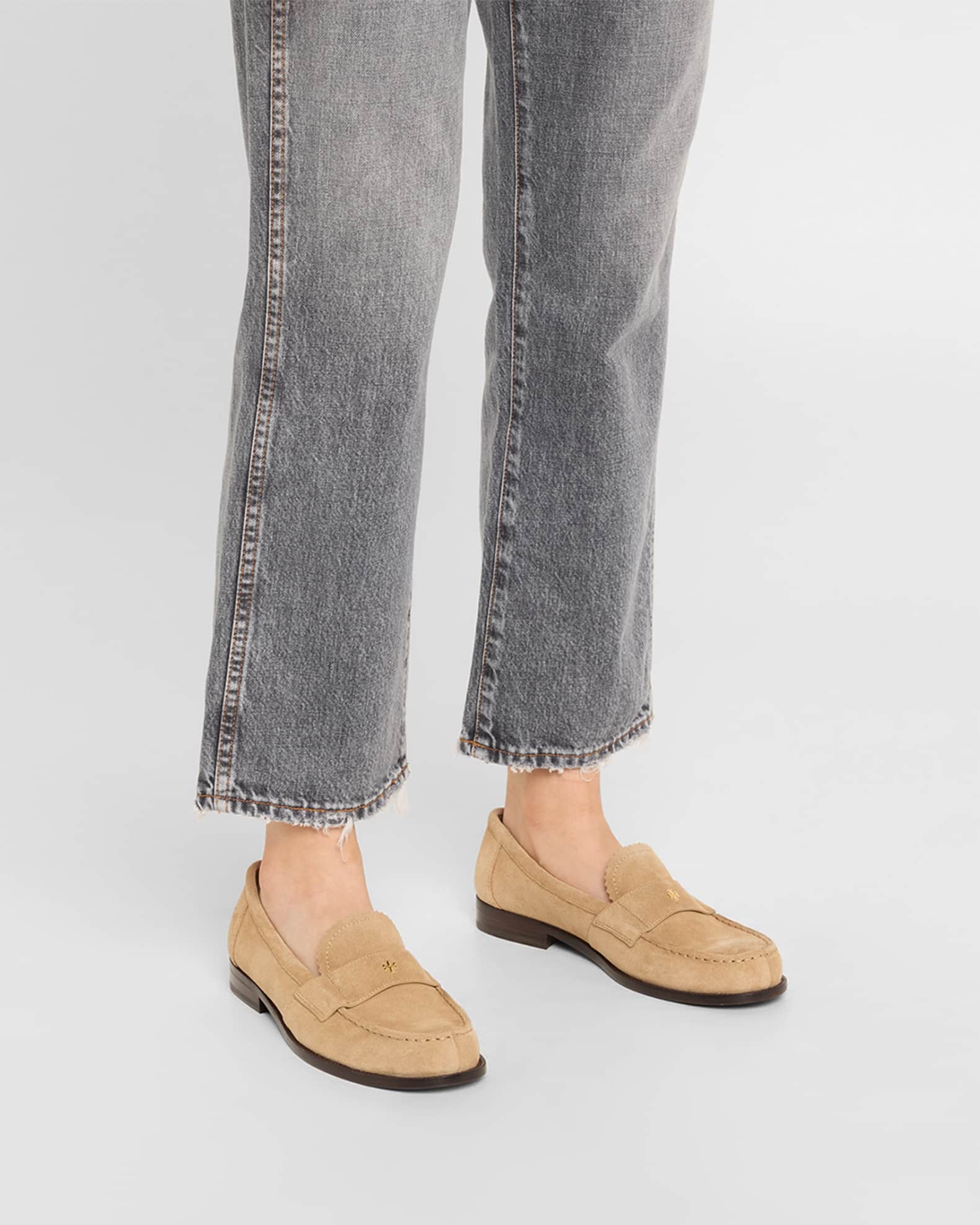 Perri Suede Mini Medallion Loafers 1