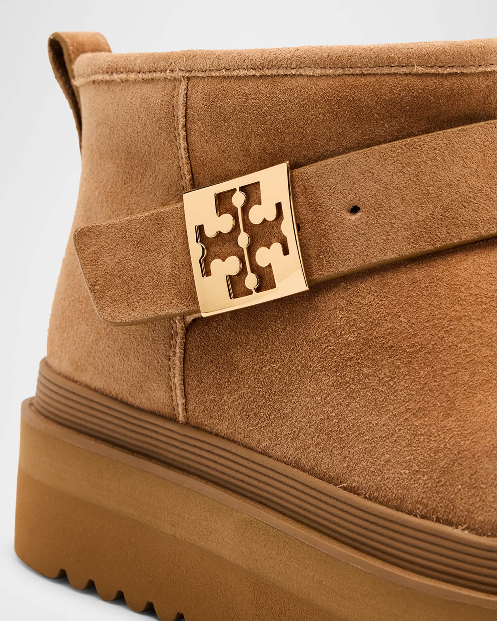 Tory Burch Mellow Shearling Platform Ankle Boots 11