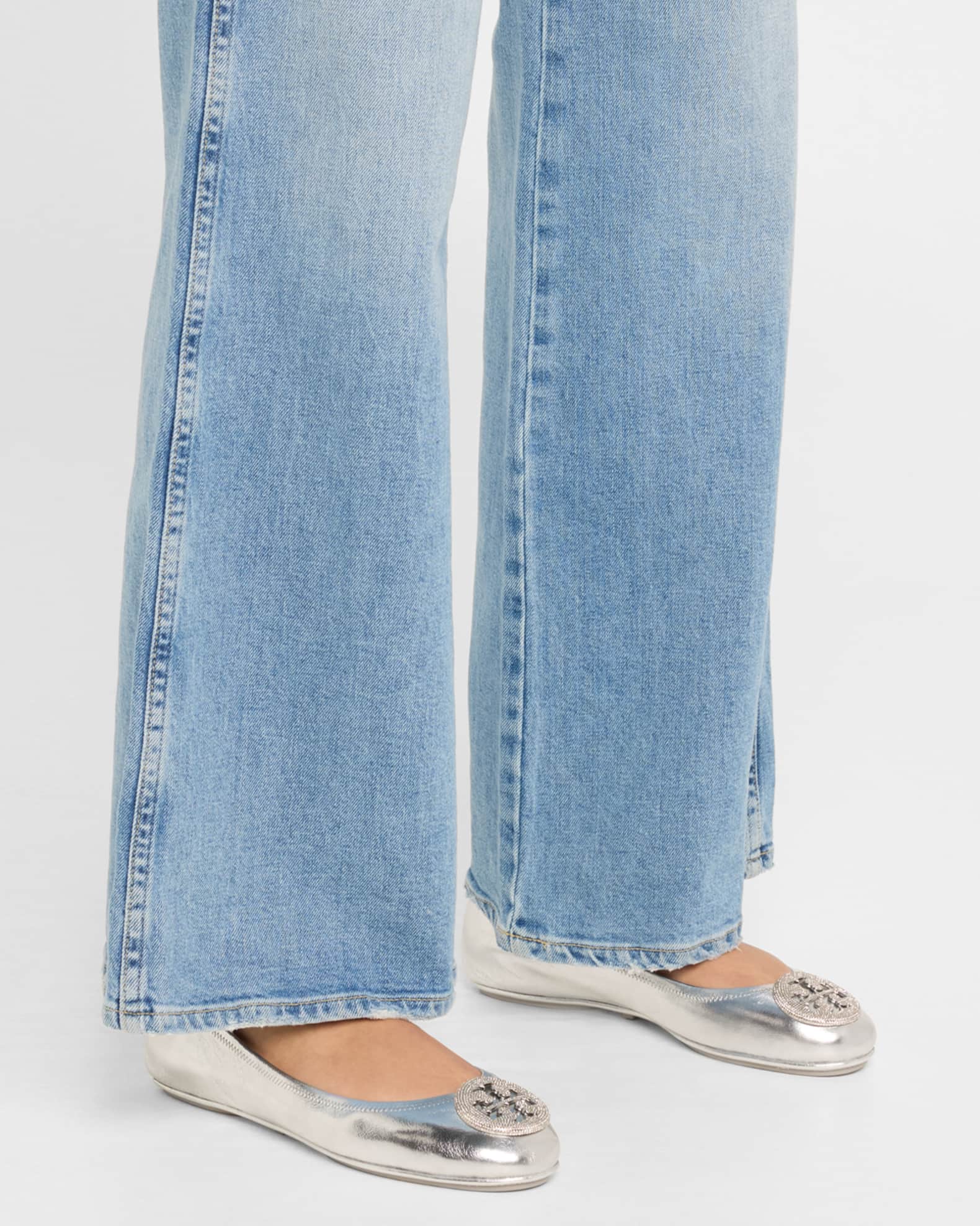 Minnie Leather Logo Travel Ballerina Flats 1