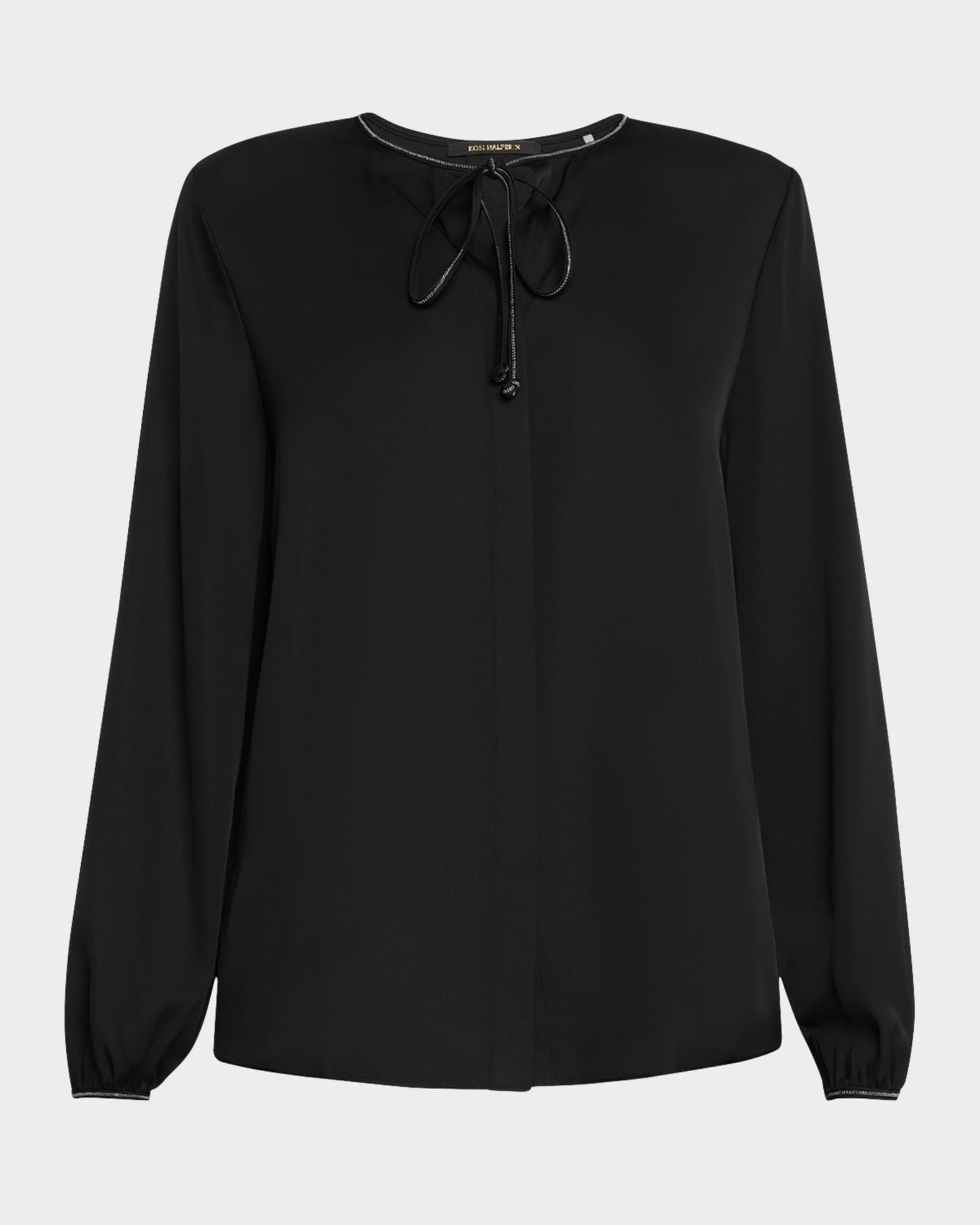 Eliza Chain-Trim Silk Blouse