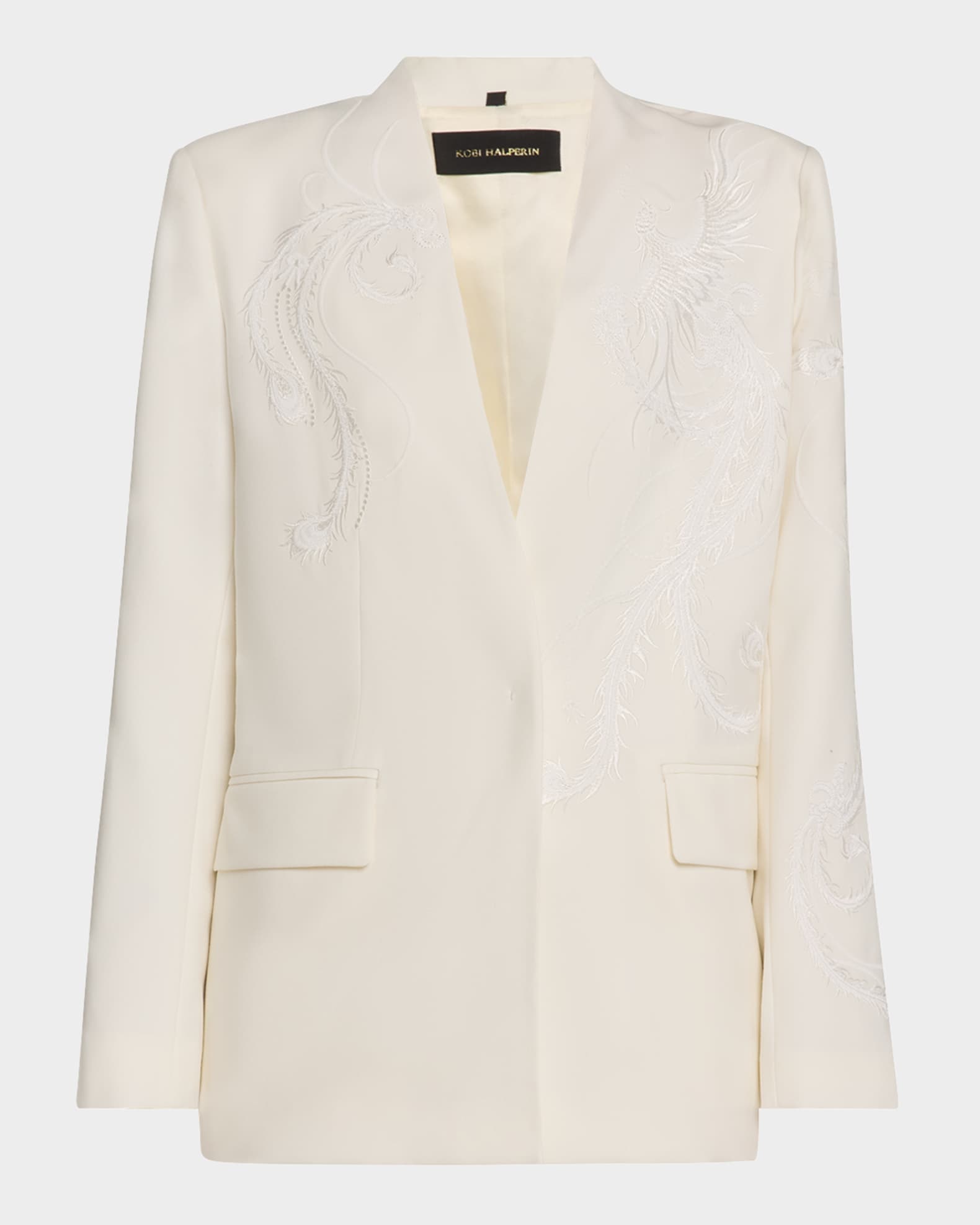 Sydney Embroidered Wool-Blend Jacket 0