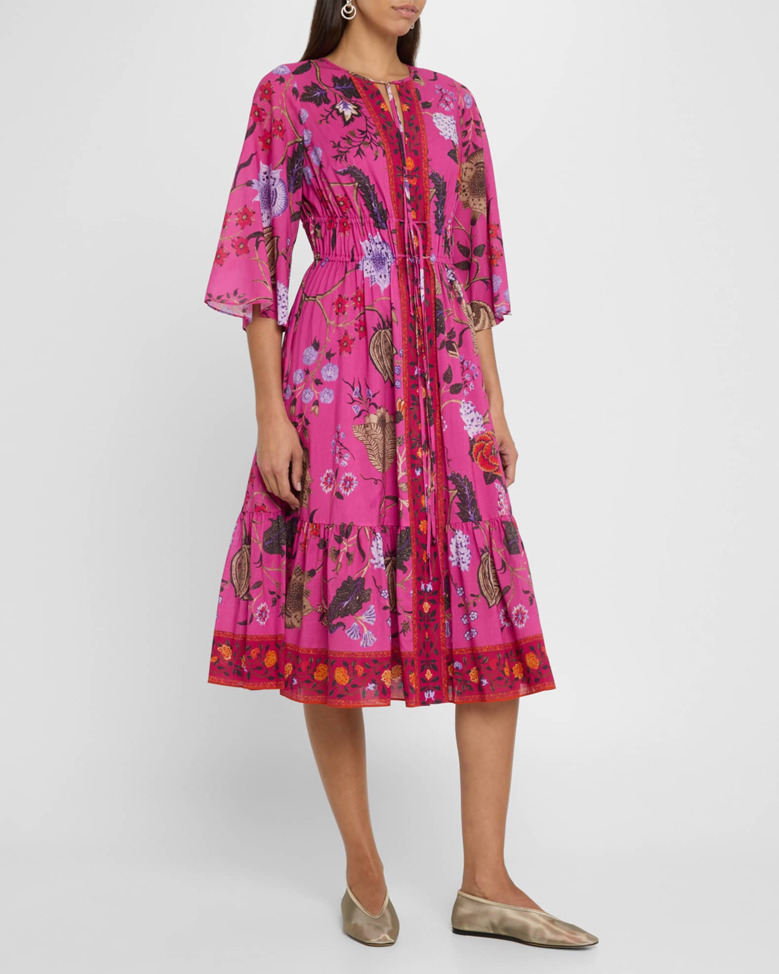 Reese Floral-Print Cotton Midi Dress 1