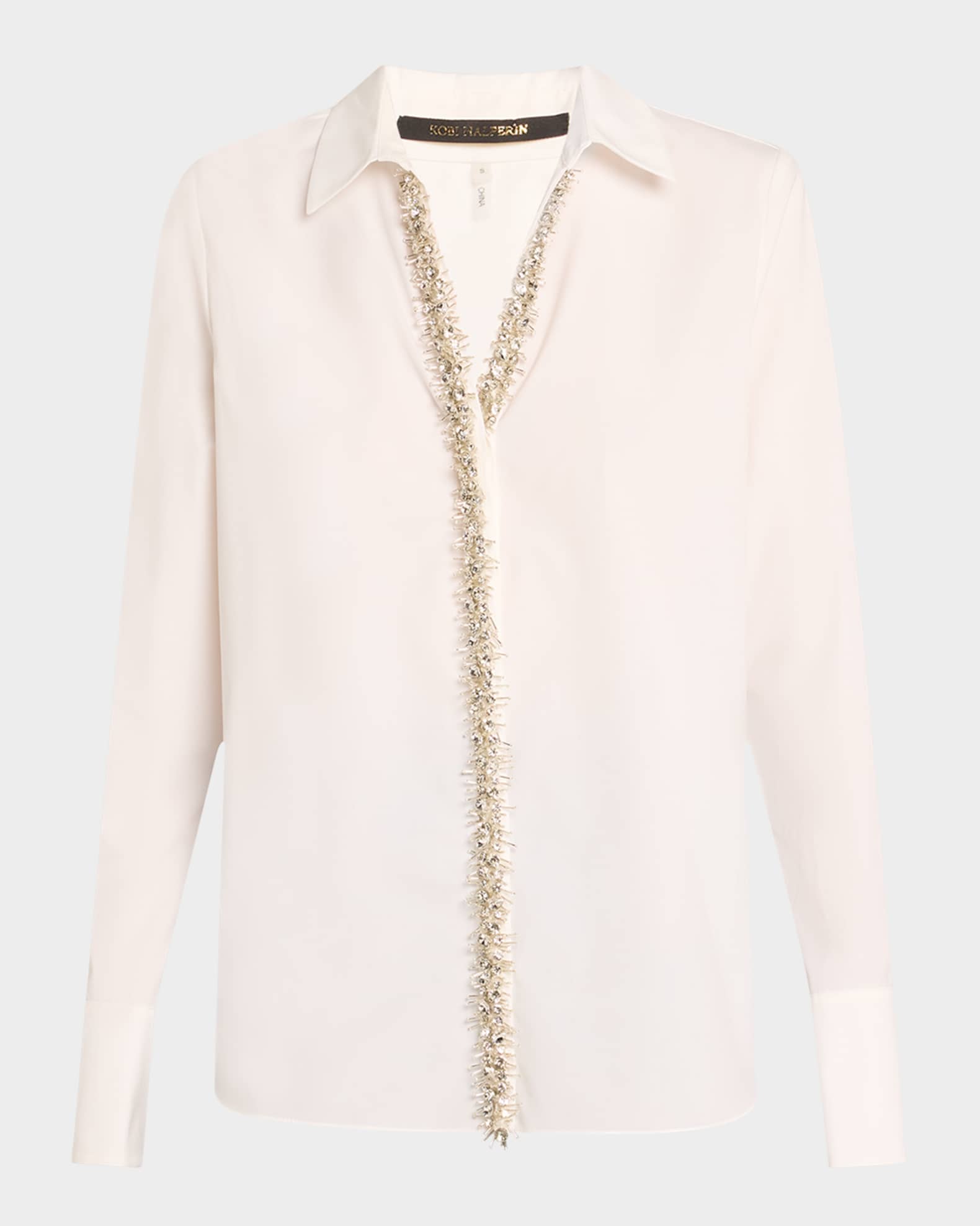 Gabbay Embellished Button-Down Blouse 0