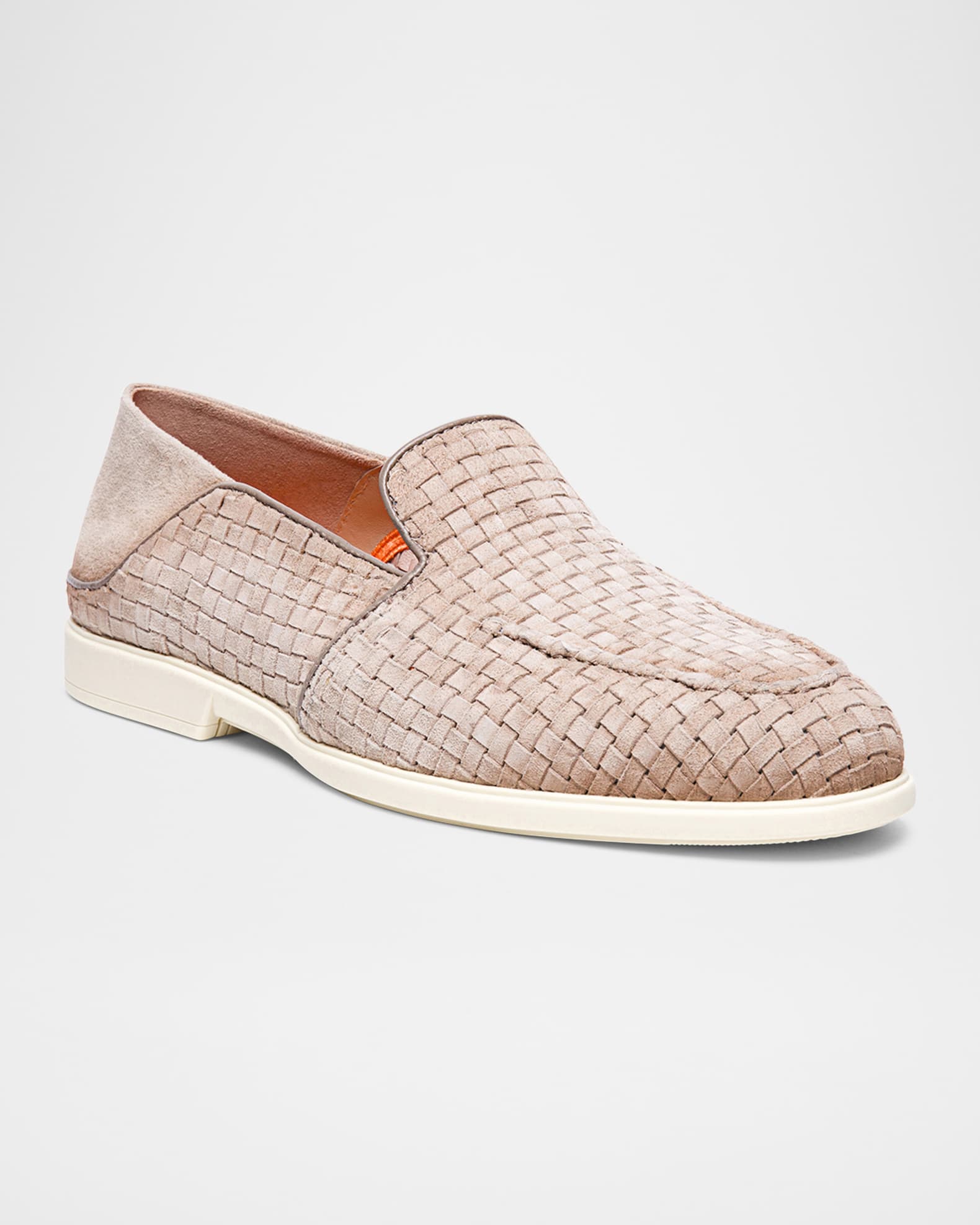 Men's Theo Woven Suede Loafers 1