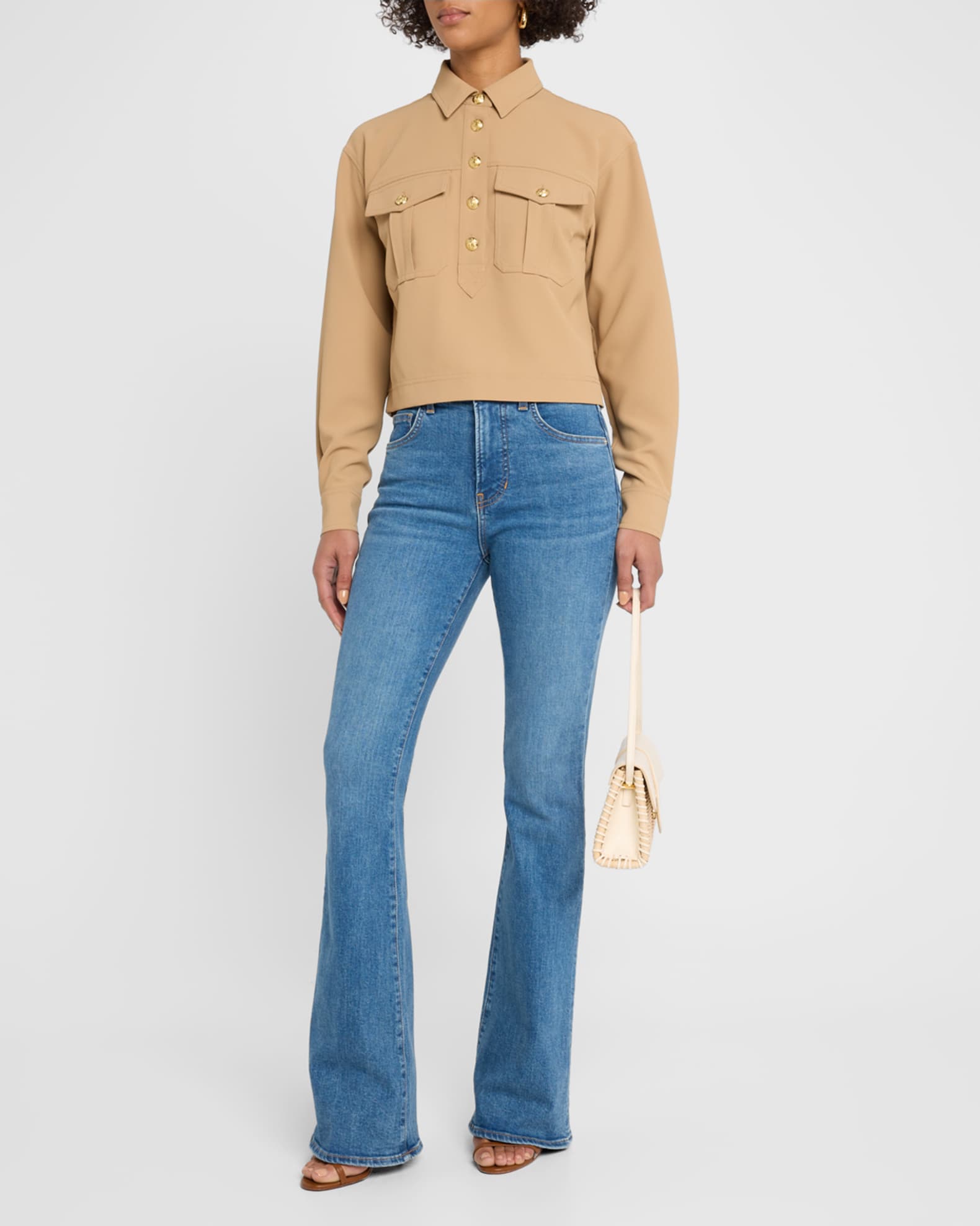 Beverly High-Rise Skinny Flare Jeans 1
