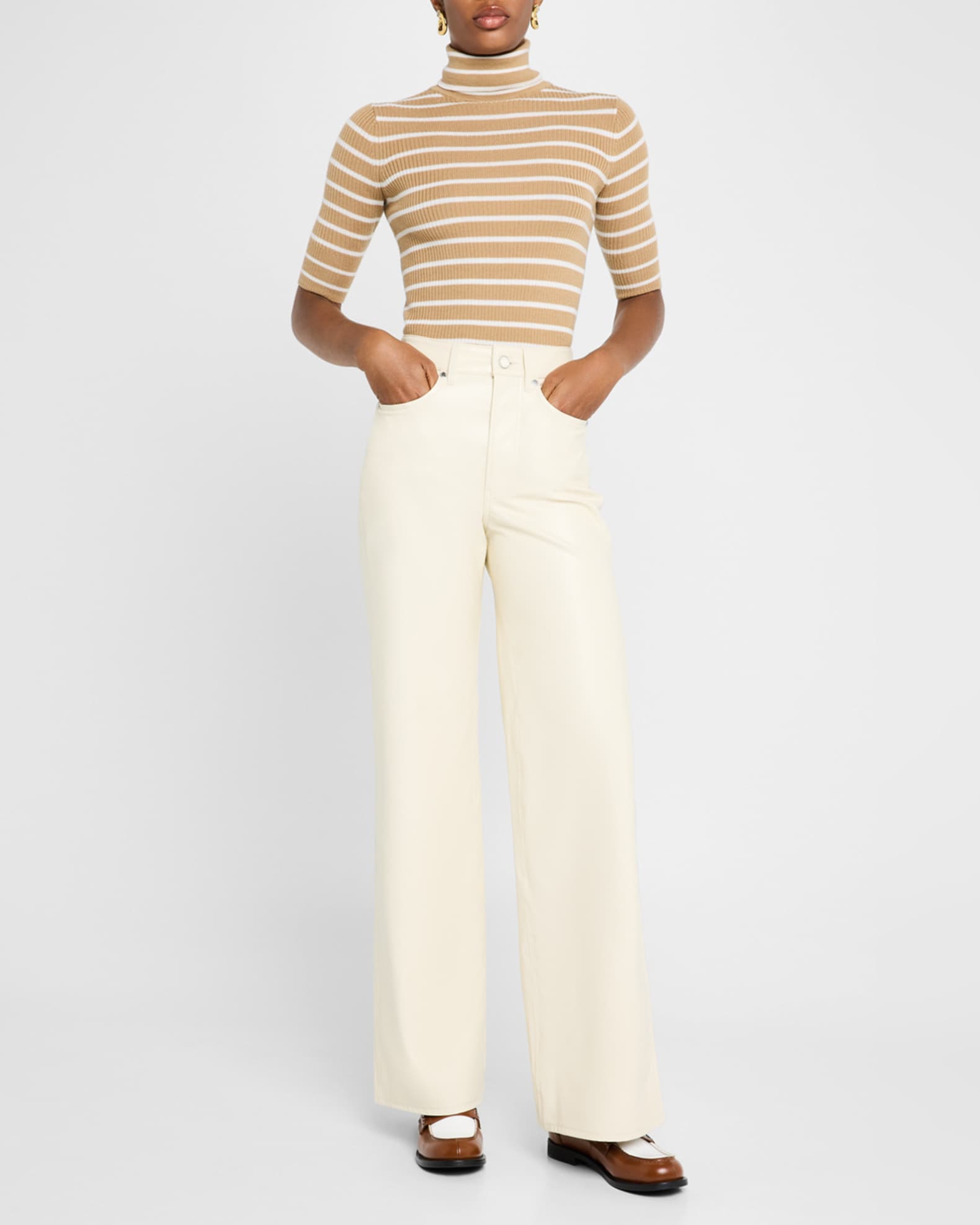 Taylor High-Rise Vegan Leather Jeans 1
