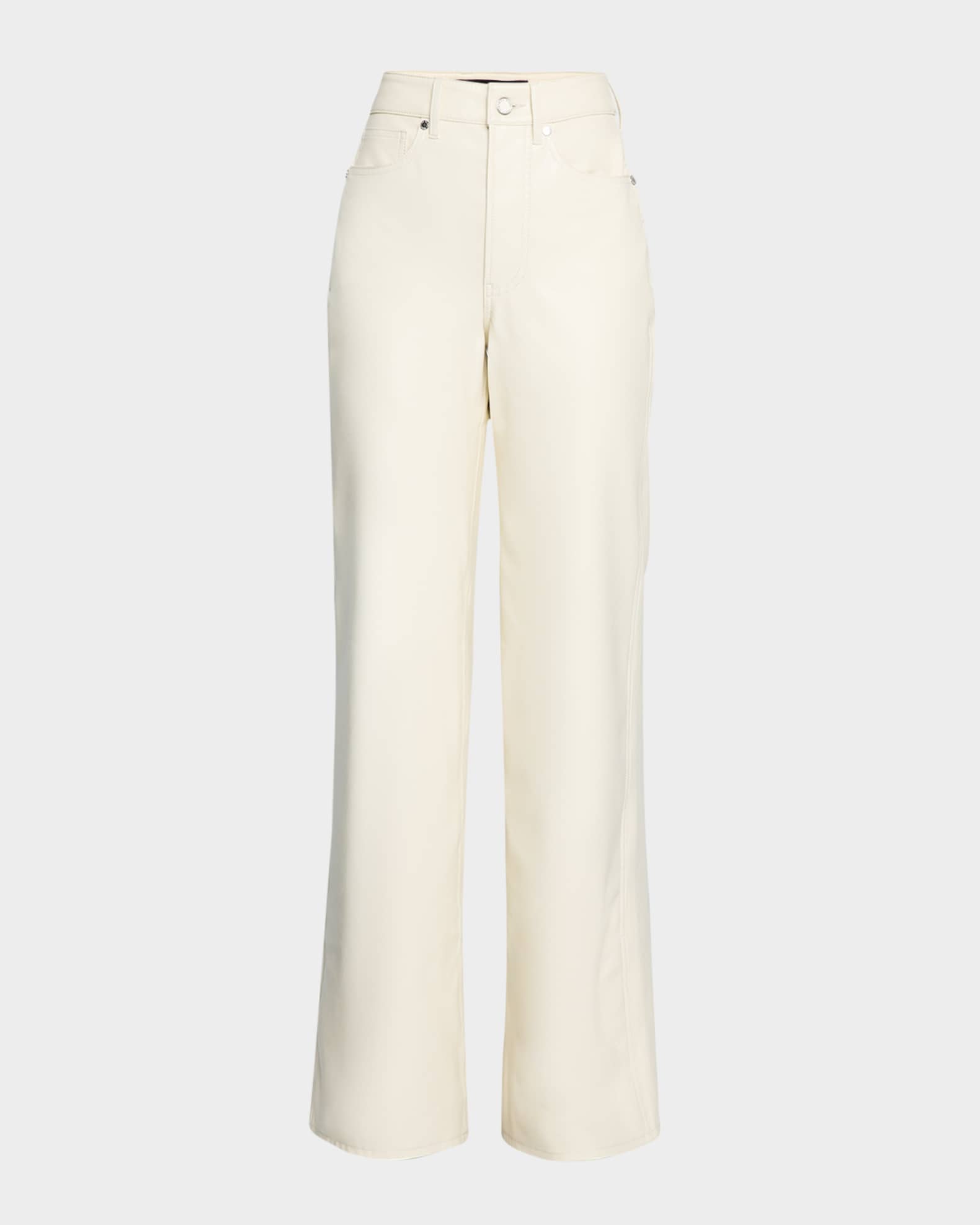 Taylor High-Rise Vegan Leather Jeans 0