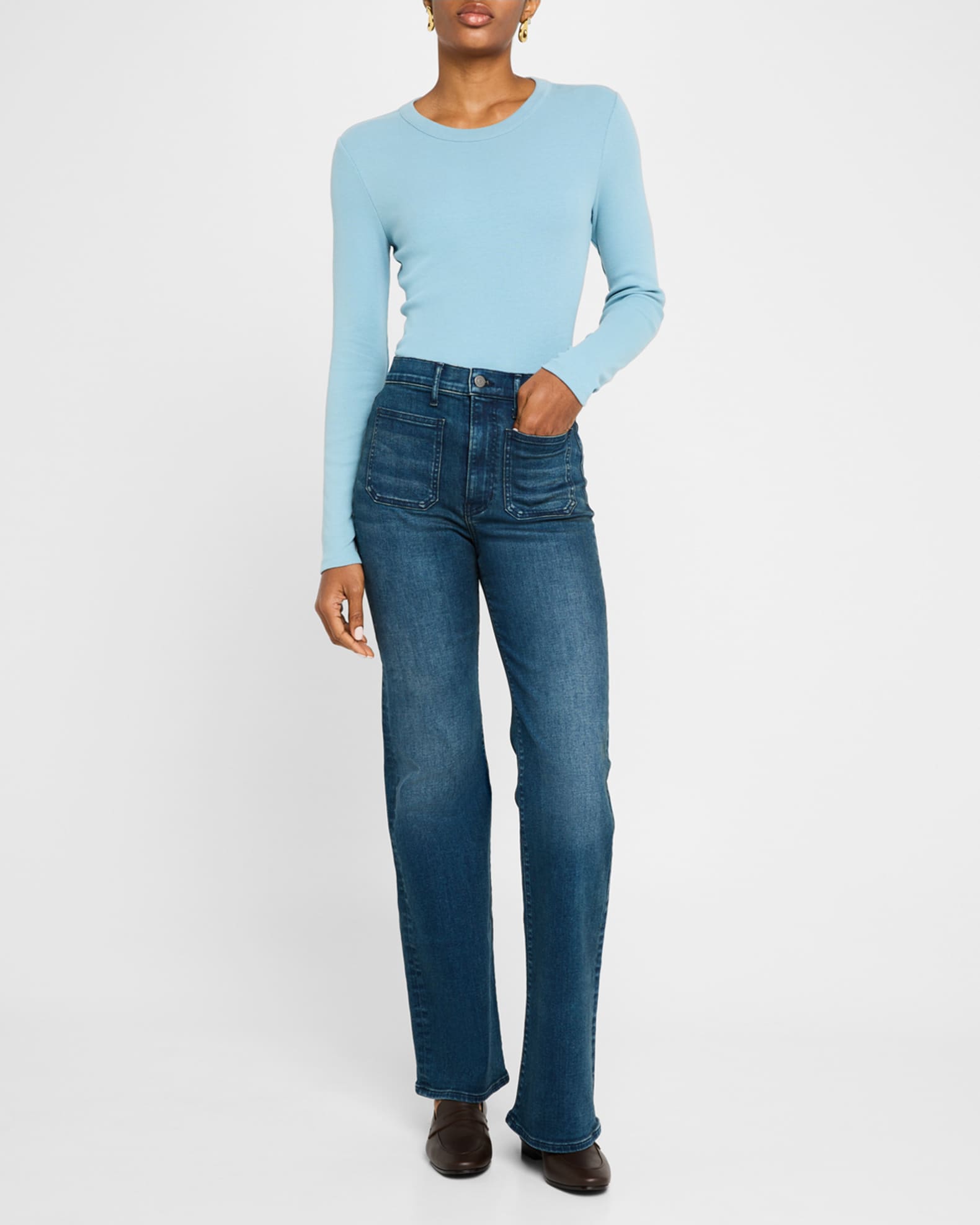 Crosbie High-Rise Wide Loafer Jeans 1