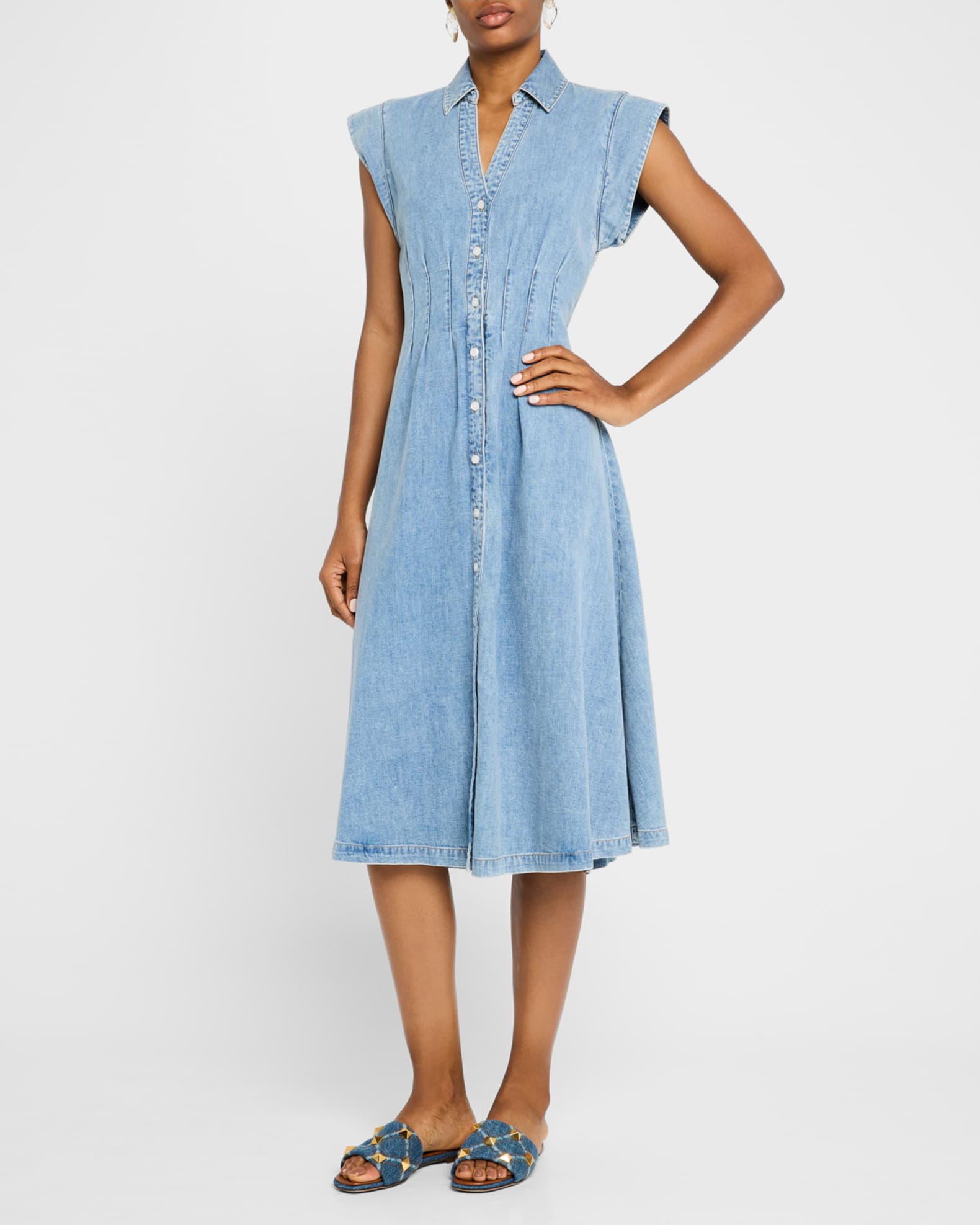 Ruben Button-Front Midi Dress 1