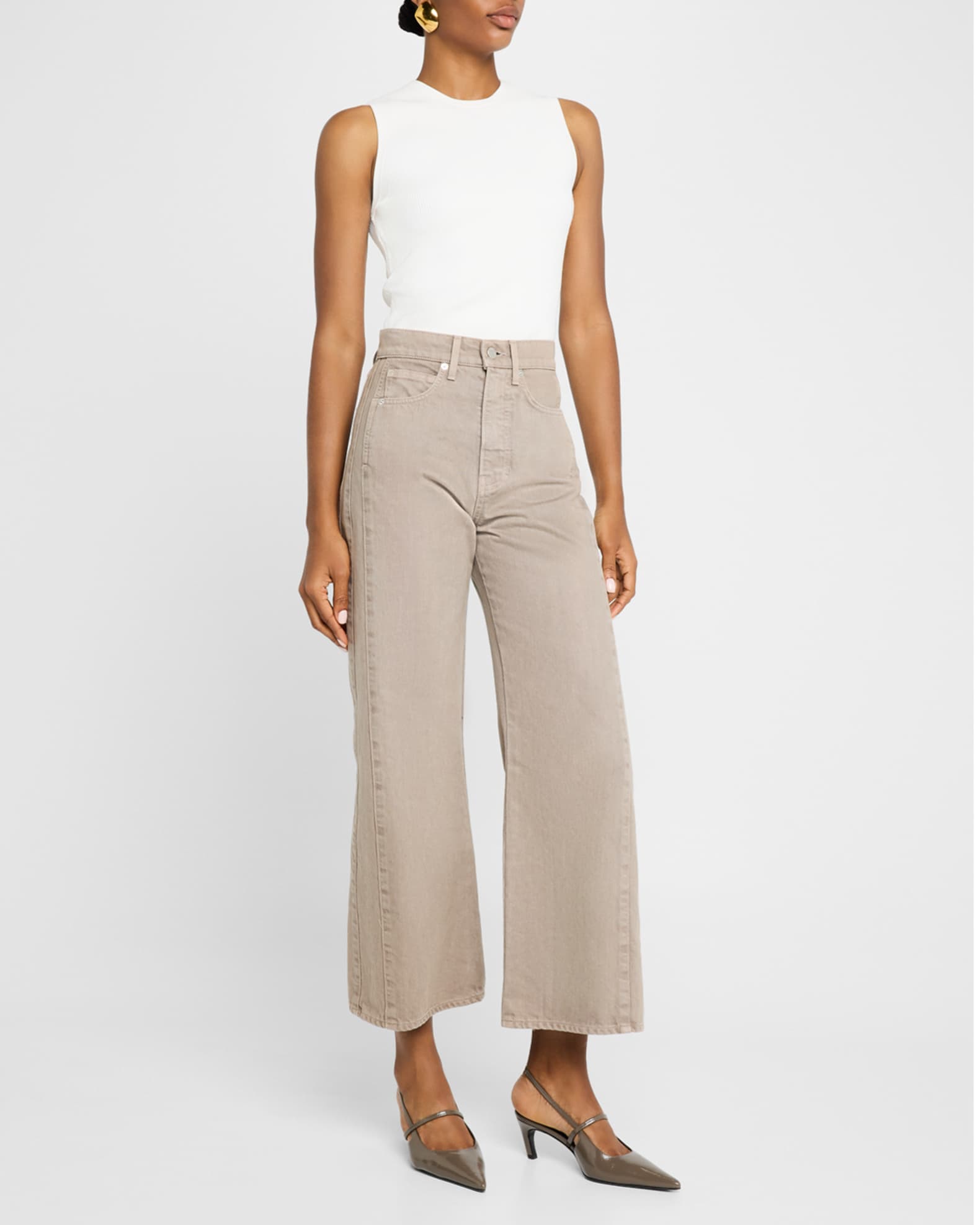 Taylor Crop High-Rise Wide Jeans