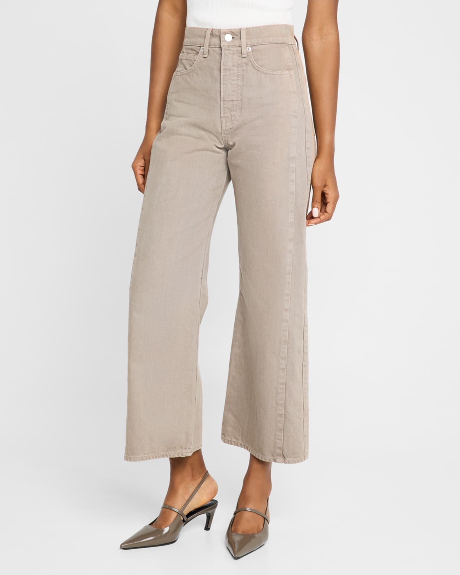 Taylor Crop High-Rise Wide Jeans