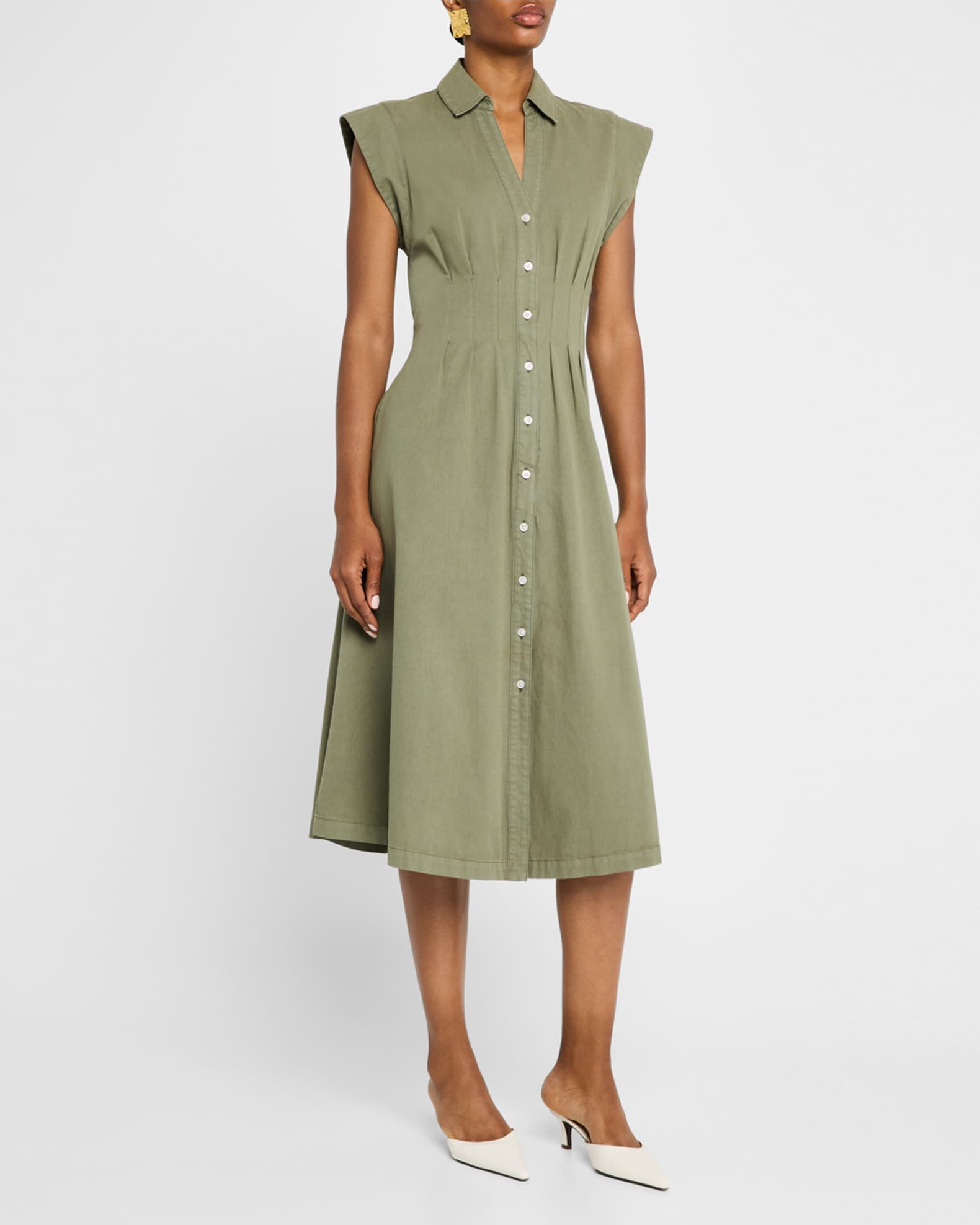 Ruben Button-Front Midi Dress 1