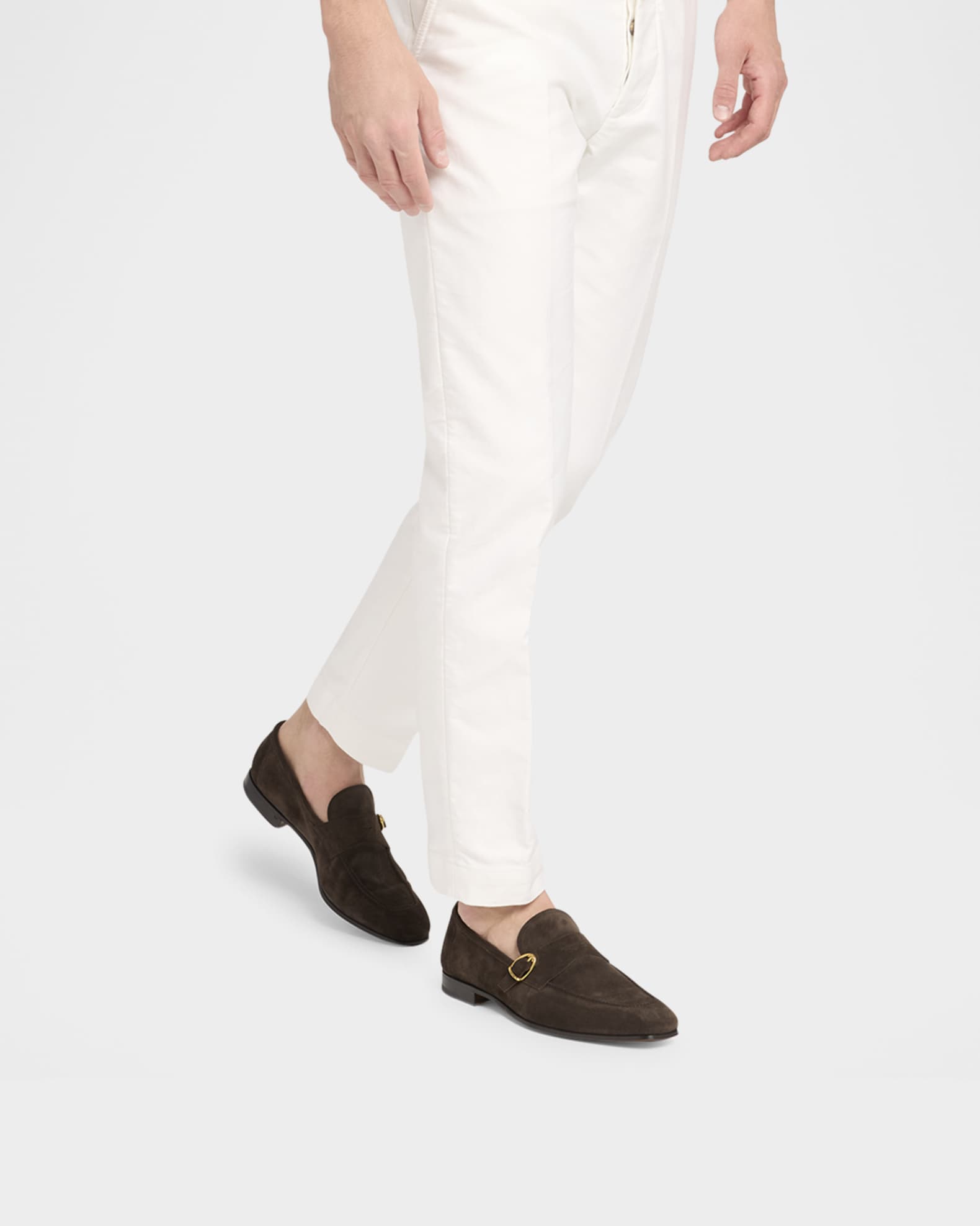 Men's Dover Suede Side-Buckle Loafers 1