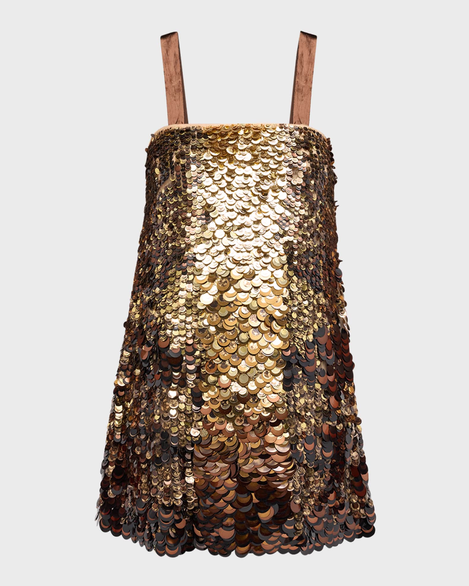 Ombre Paillette Embroidered Mini Dress 0