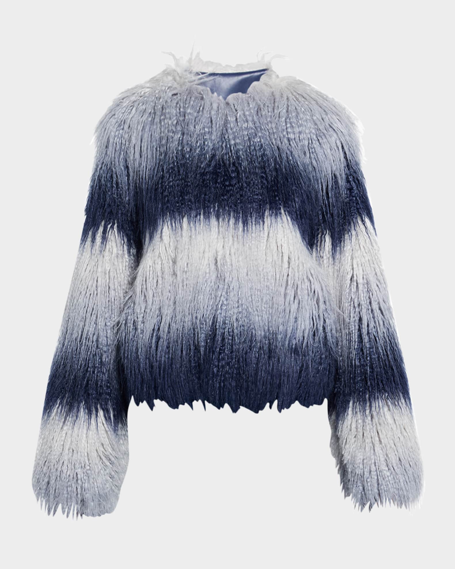 Sameul Ombre Faux Fur Coat 0