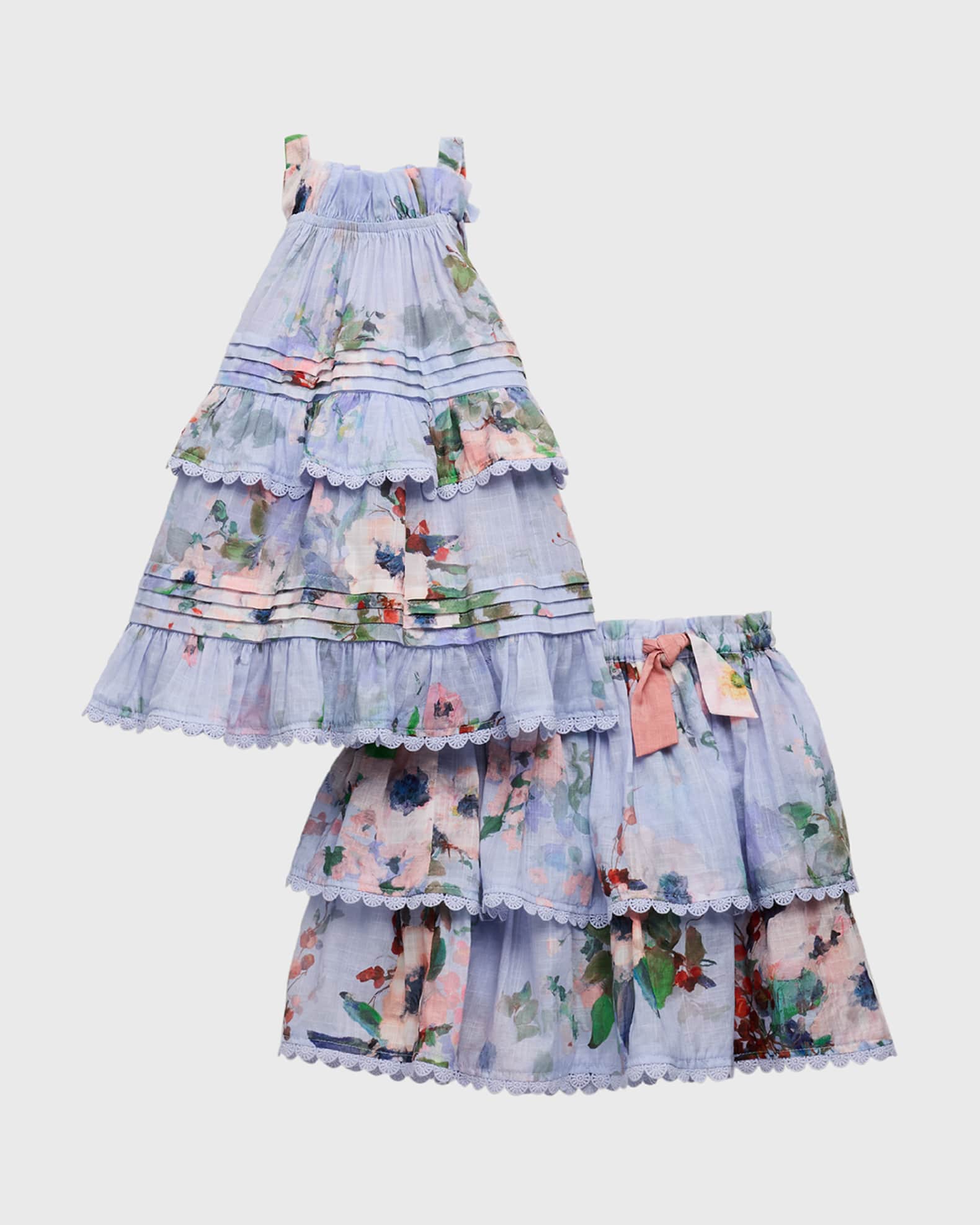 【Zimmermann】Everley tiered floral-print ramie maxi skirt ZIMMERMANN Everley tiered floral-print ramie maxi skirt