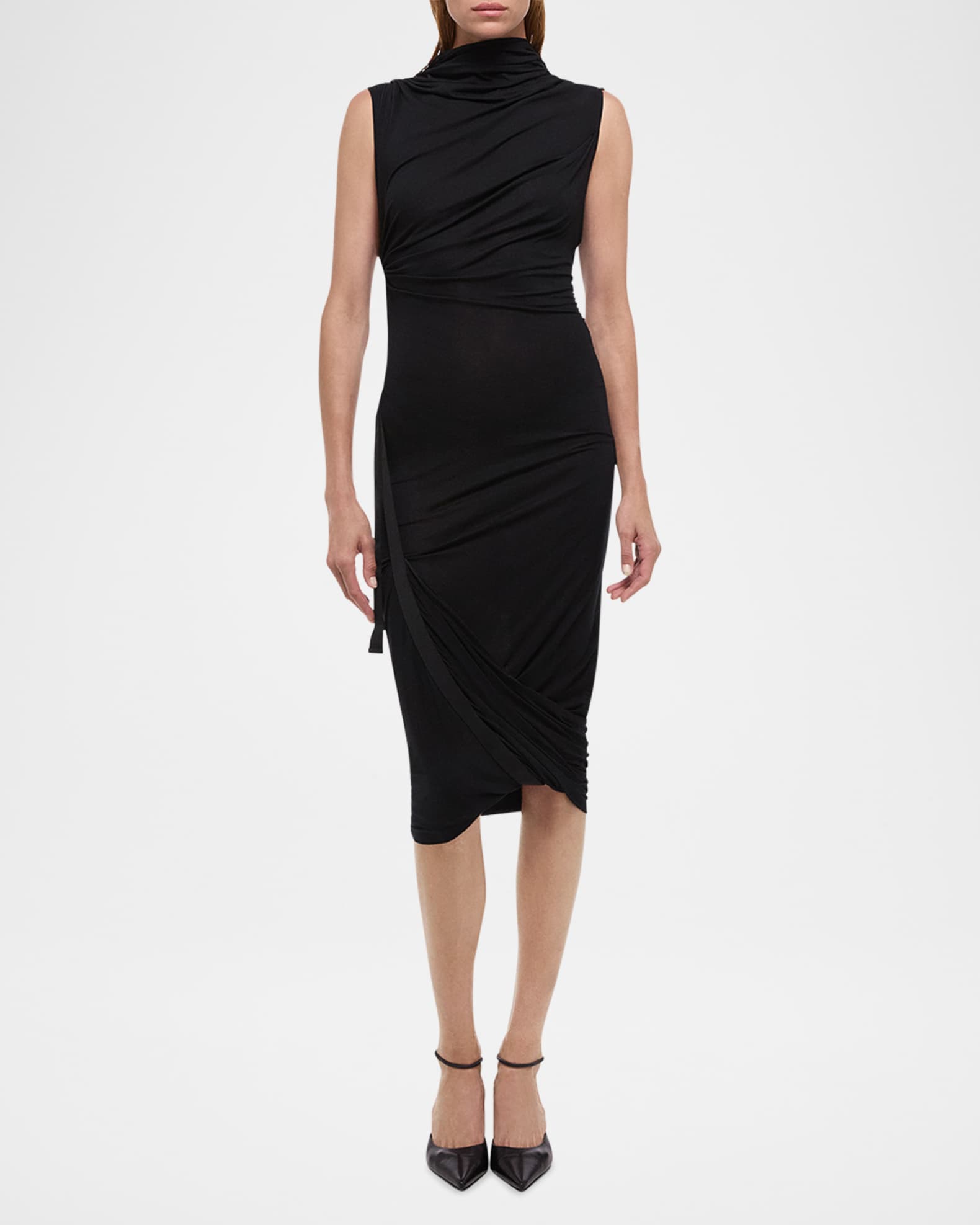 Sleeveless Draped Jersey Dress 1