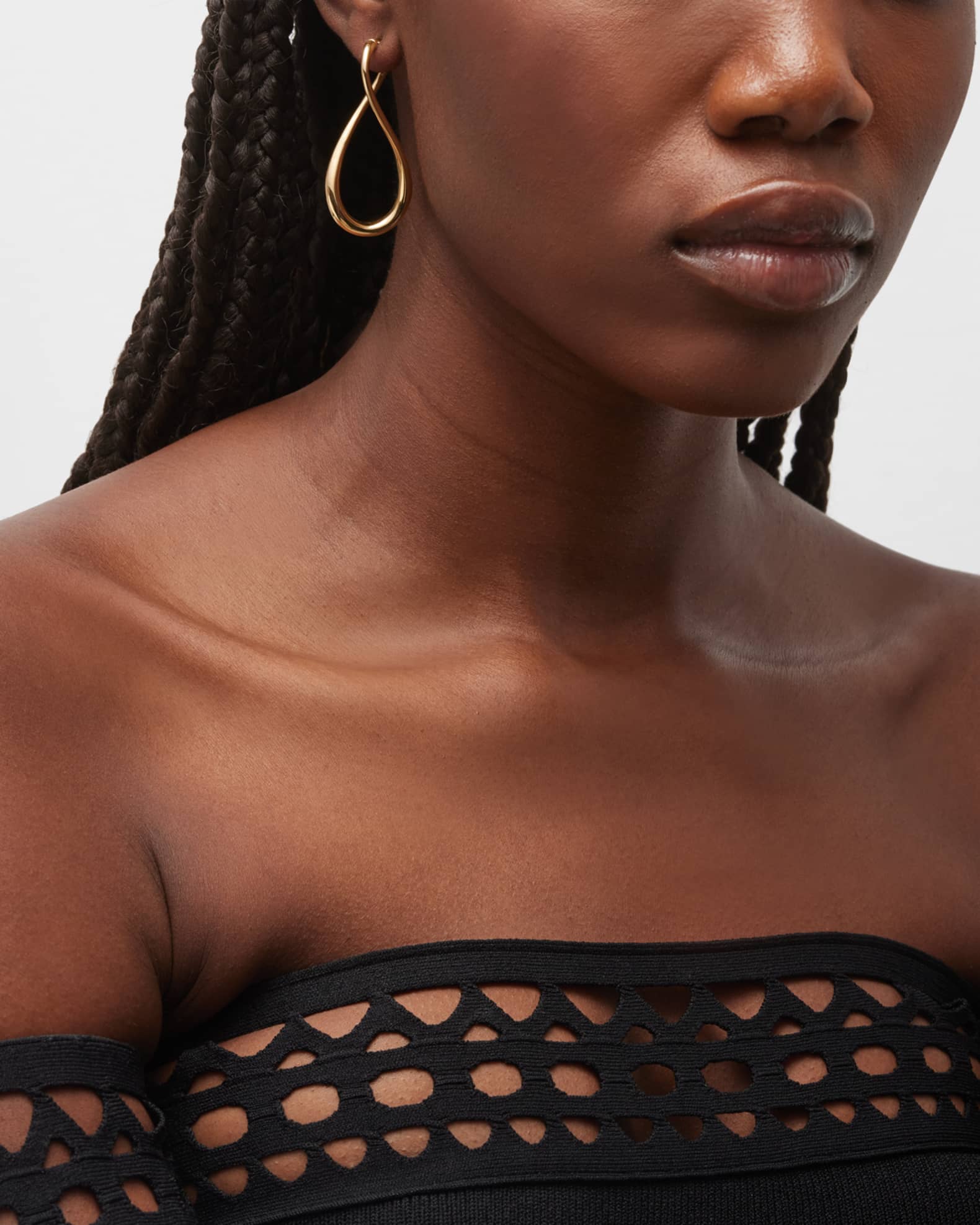 Golden Dreams 18K Yellow Gold Infinity Hoop Earrings 1