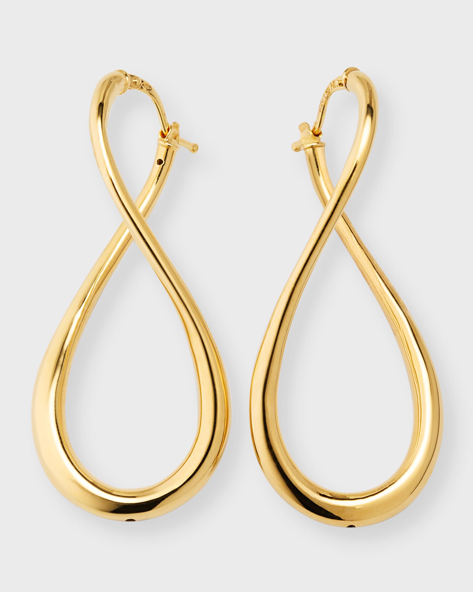 Golden Dreams 18K Yellow Gold Infinity Hoop Earrings 0