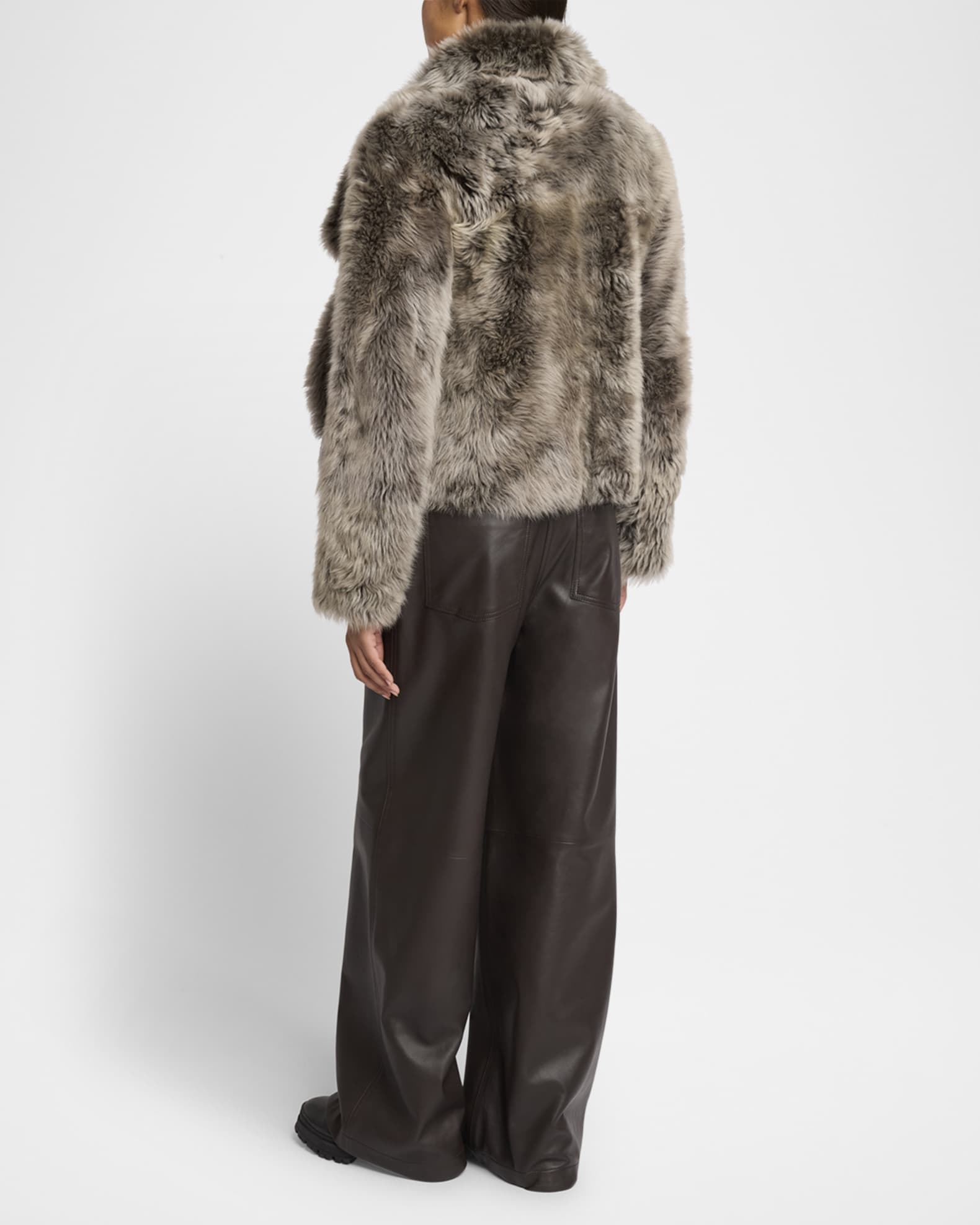 Yves Salomon Toscana Lamb Shearling Jacket | Neiman Marcus