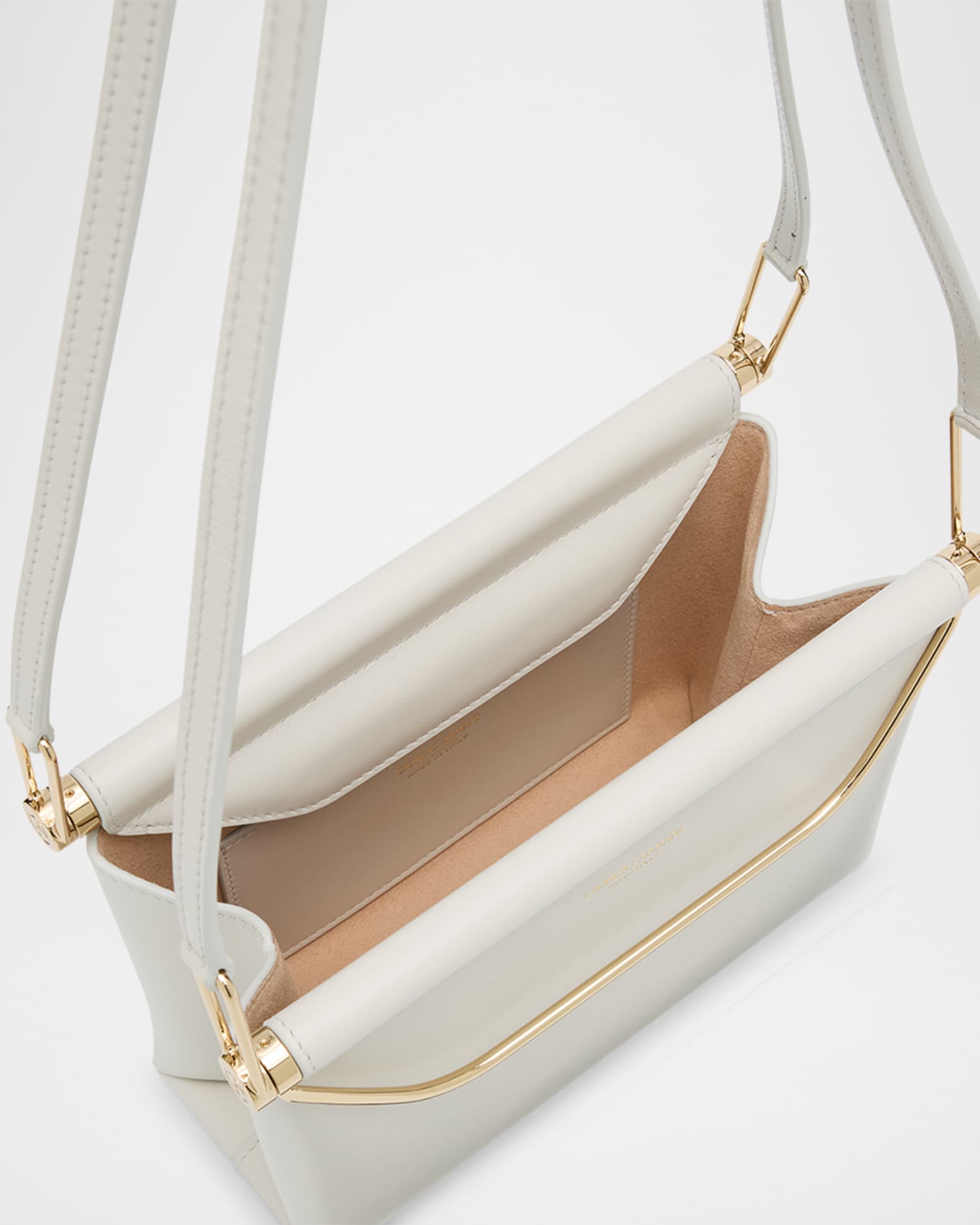 Giorgio Armani Avenue Small Polished Leather Shoulder Bag | Neiman