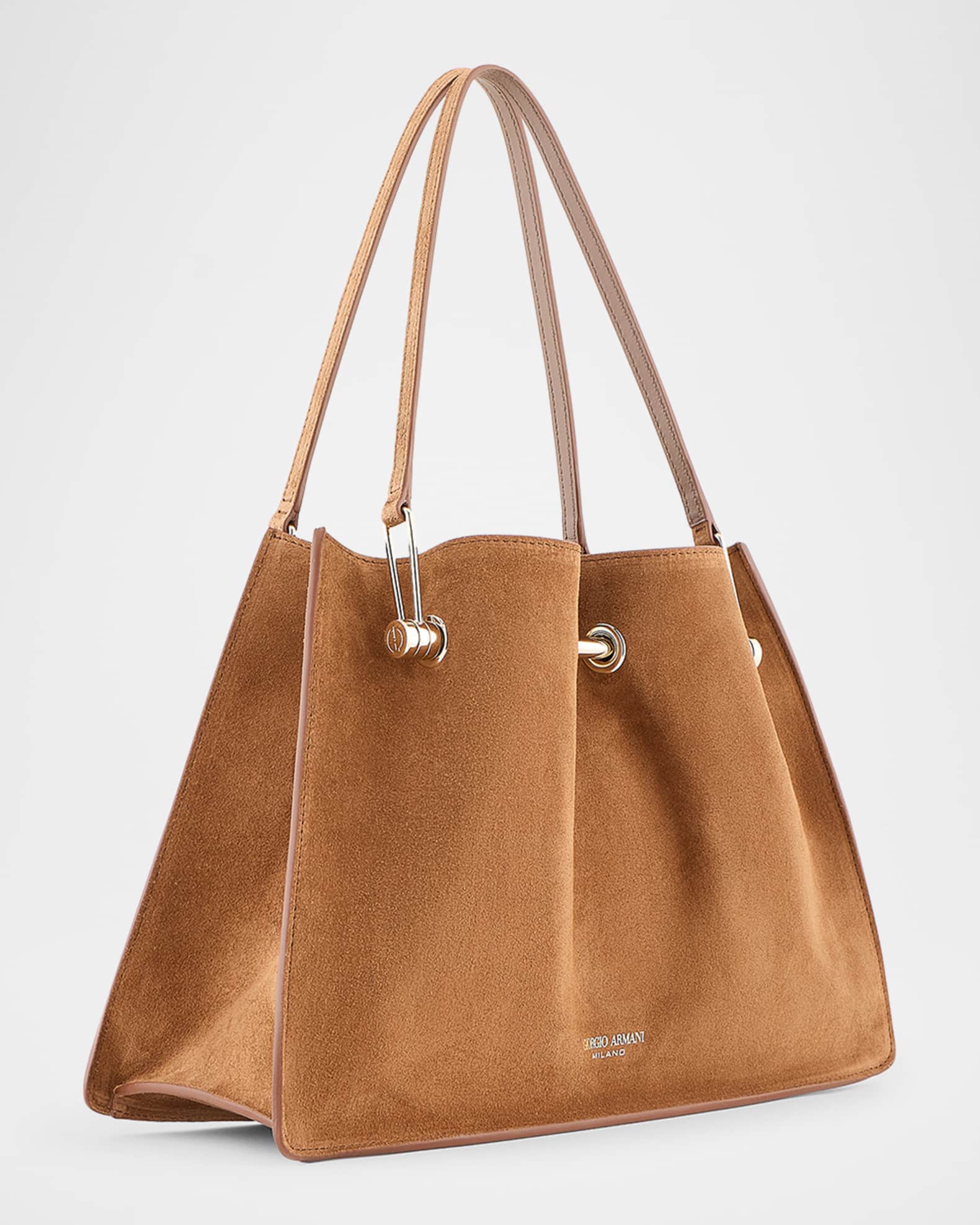 Giorgio Armani Avenue Small Soft Suede Tote Bag Neiman Marcus