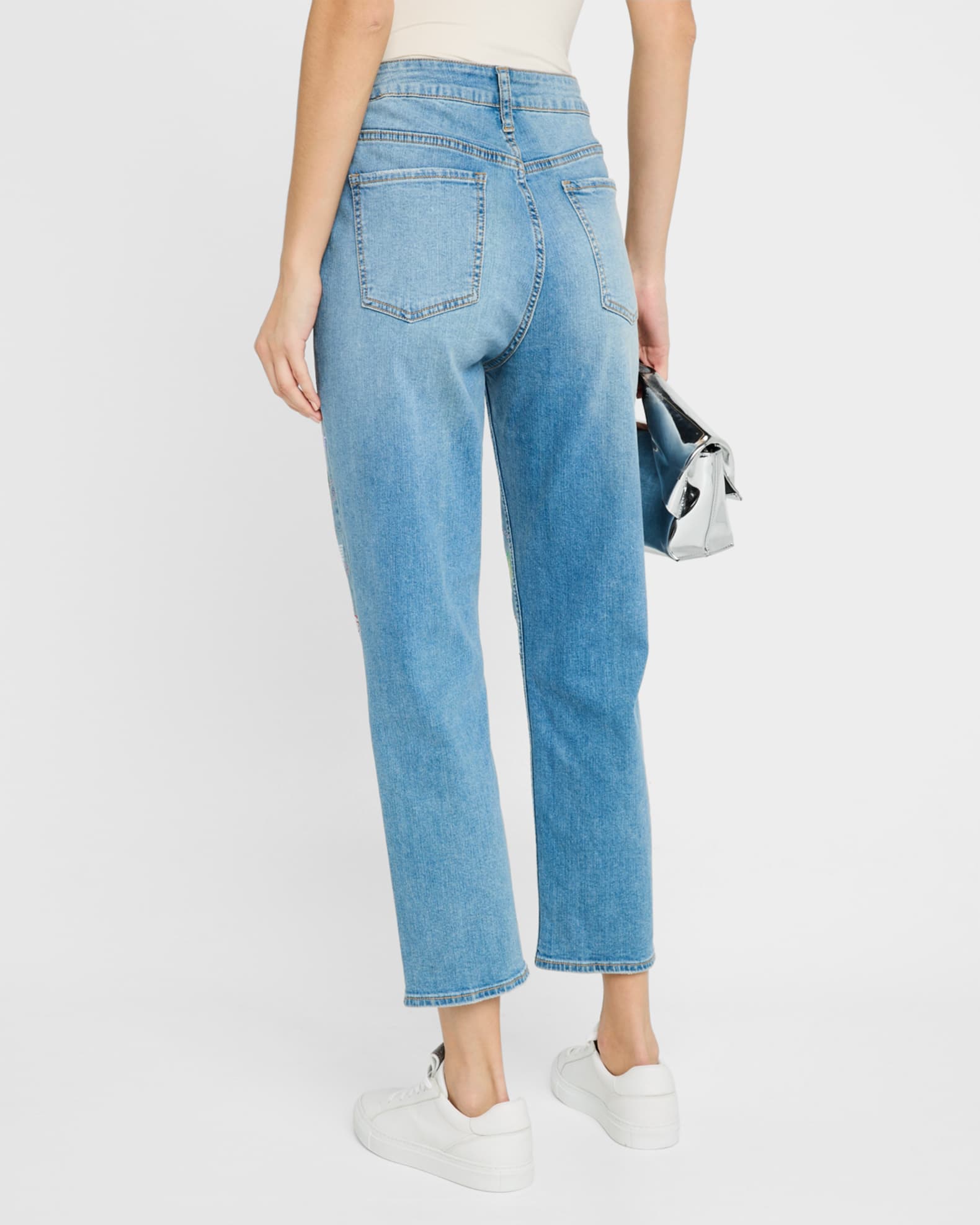 JEN7 Women's High Waist Ankle Boyfriend Jeans Blue Size 30