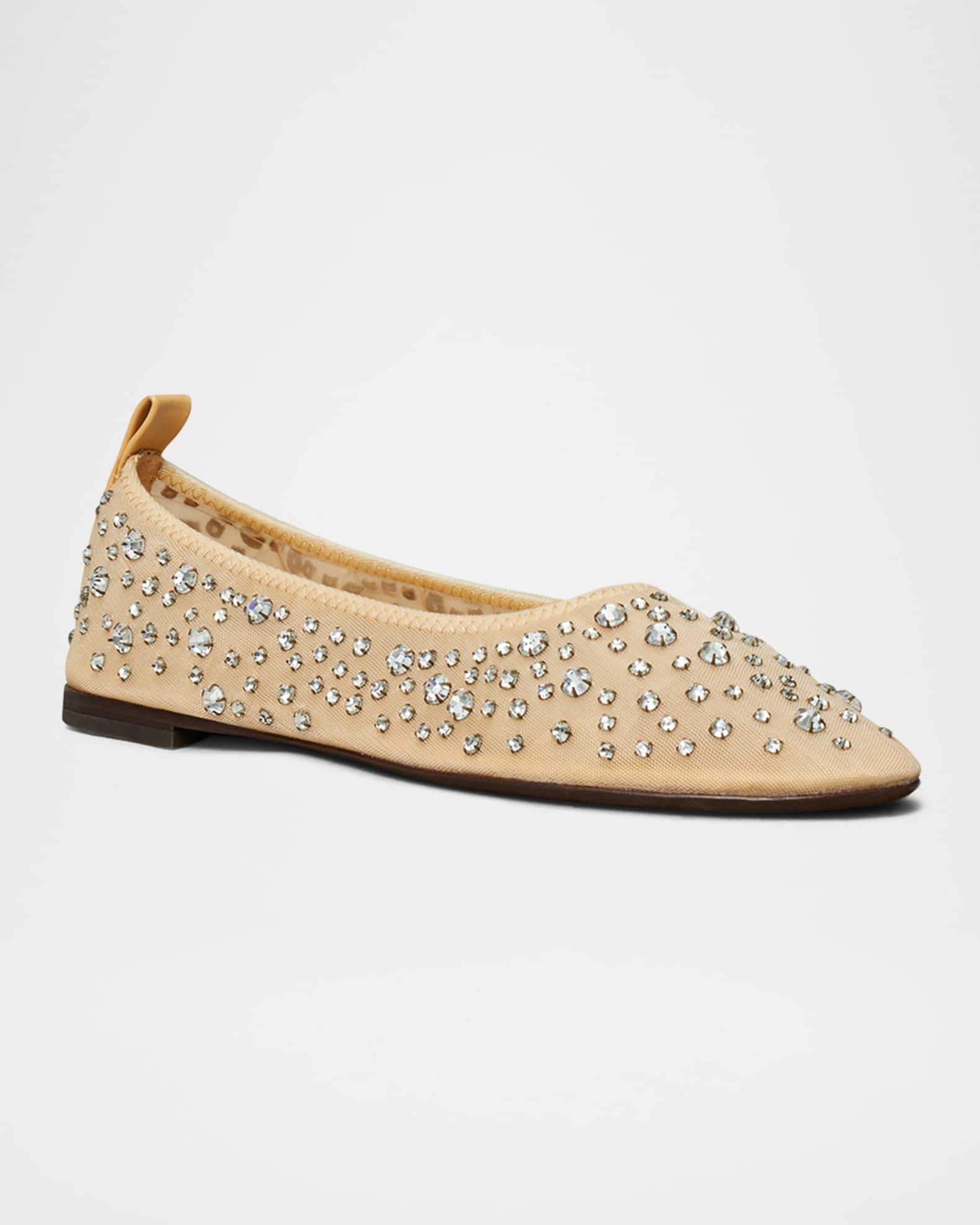 Crystal Mesh Ballerina Flats 1