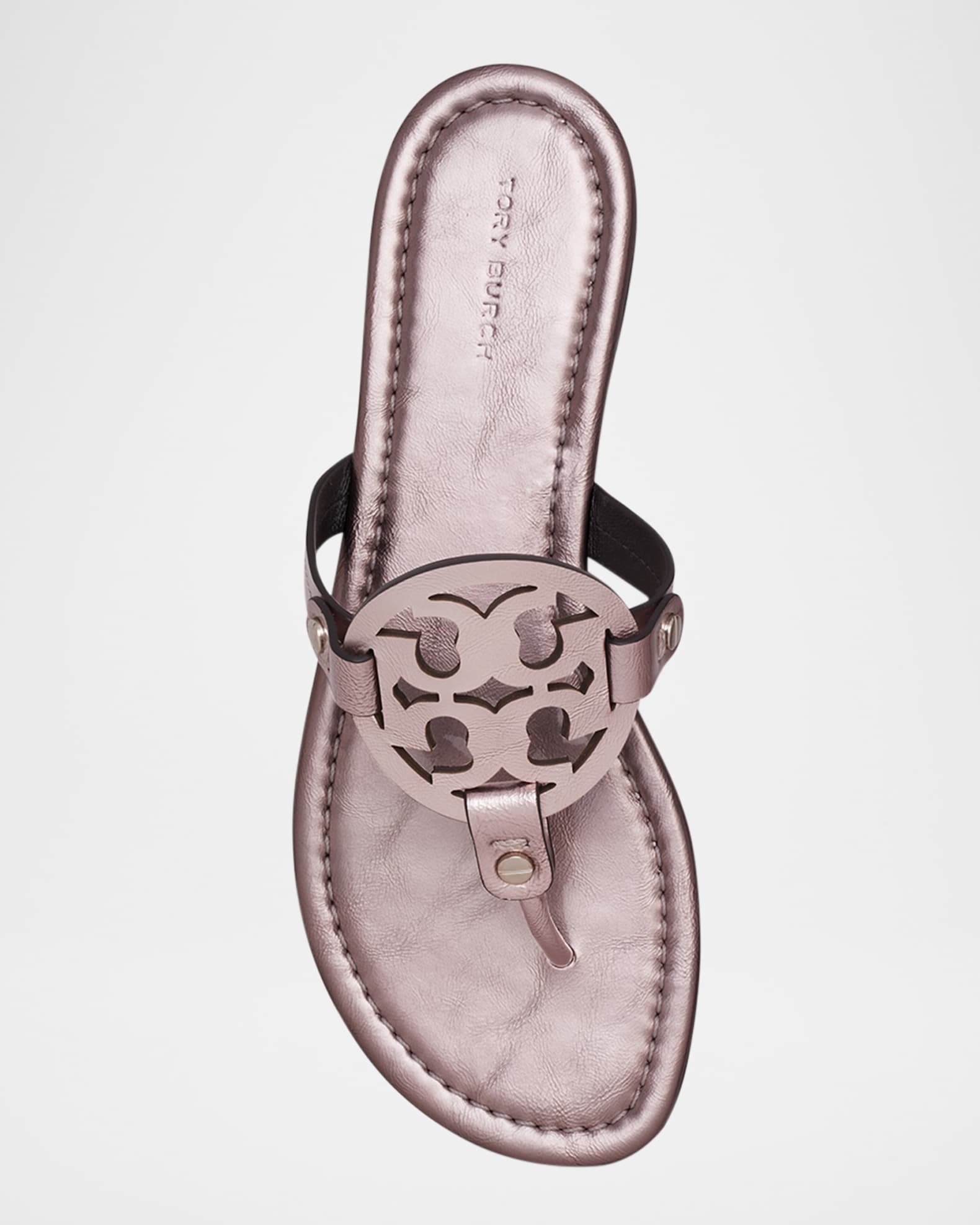 miller leather logo sandals