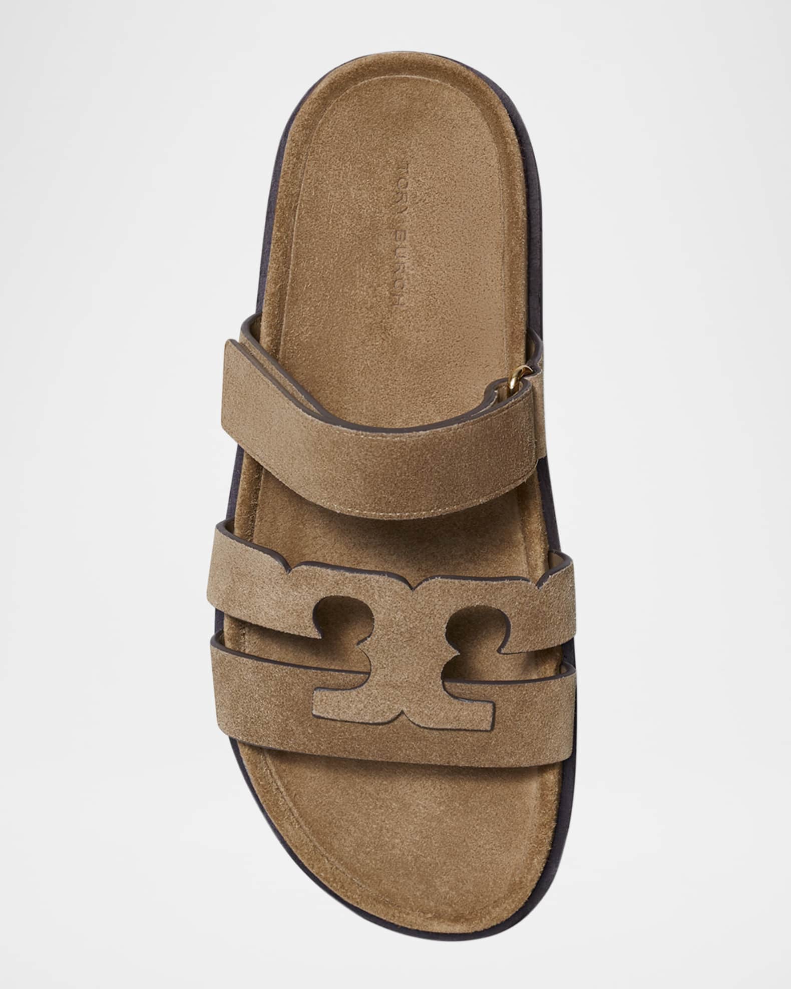 Tory Burch Ines Suede Triple-Band Sport Mule Sandals