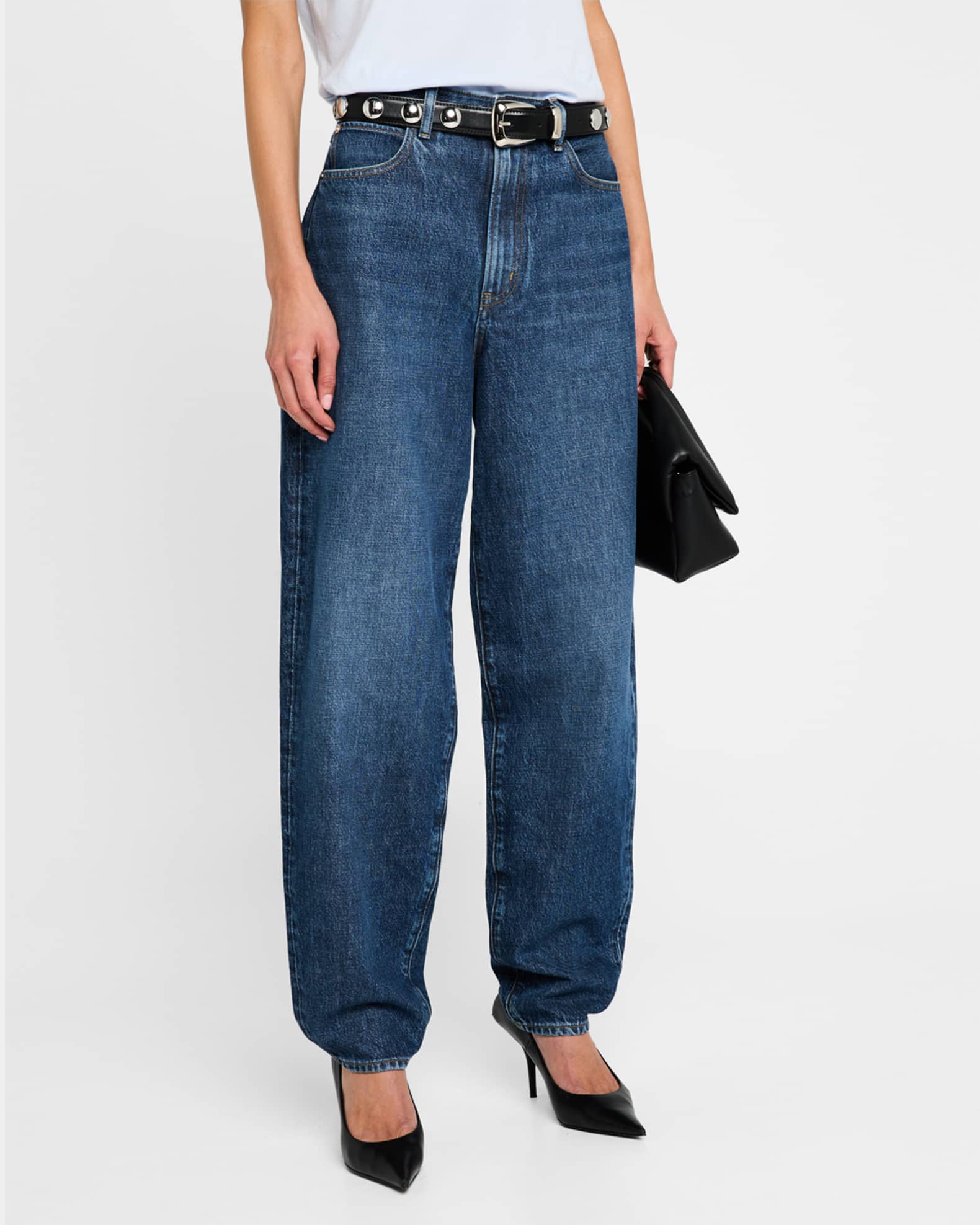 【関税込み】FRAME ブルー 'The Narrow' ジーンズ FRAME The Narrow Jeans | Neiman Marcus