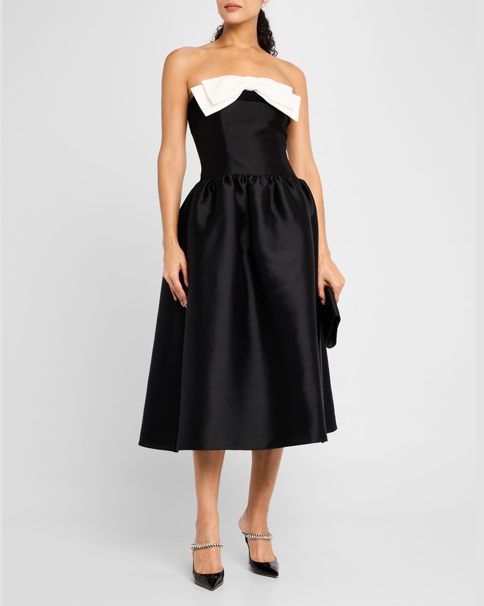 Taffeta Bow Midi Dress 1