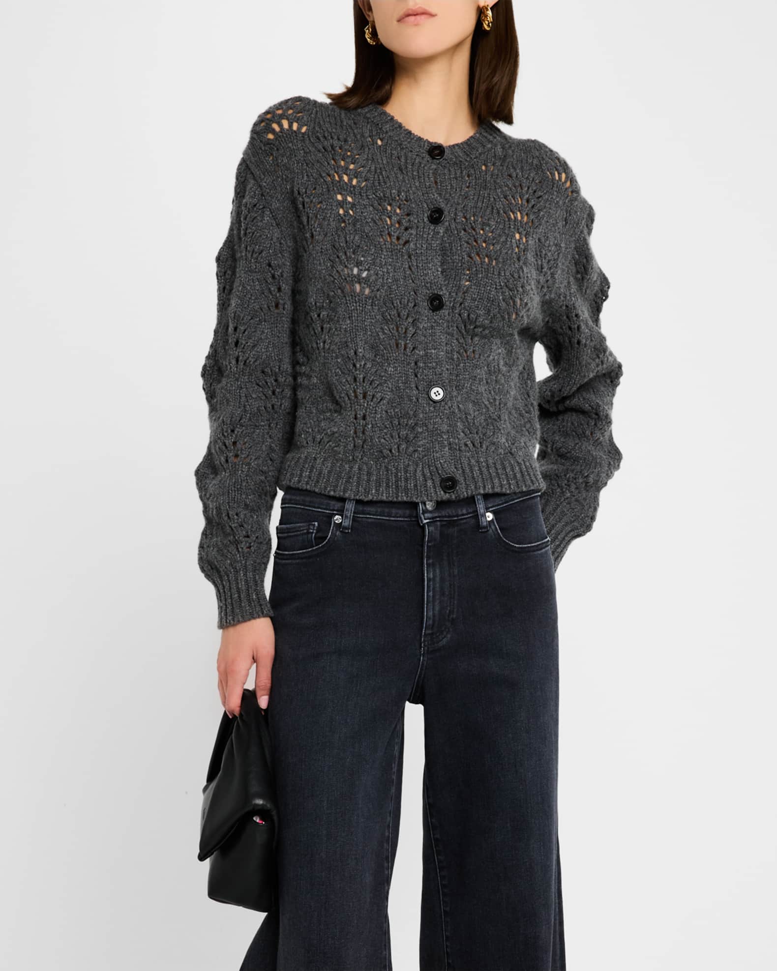 通販 送料無料  FRAME Textured Stitch Cardigan | Neiman Marcus トップス