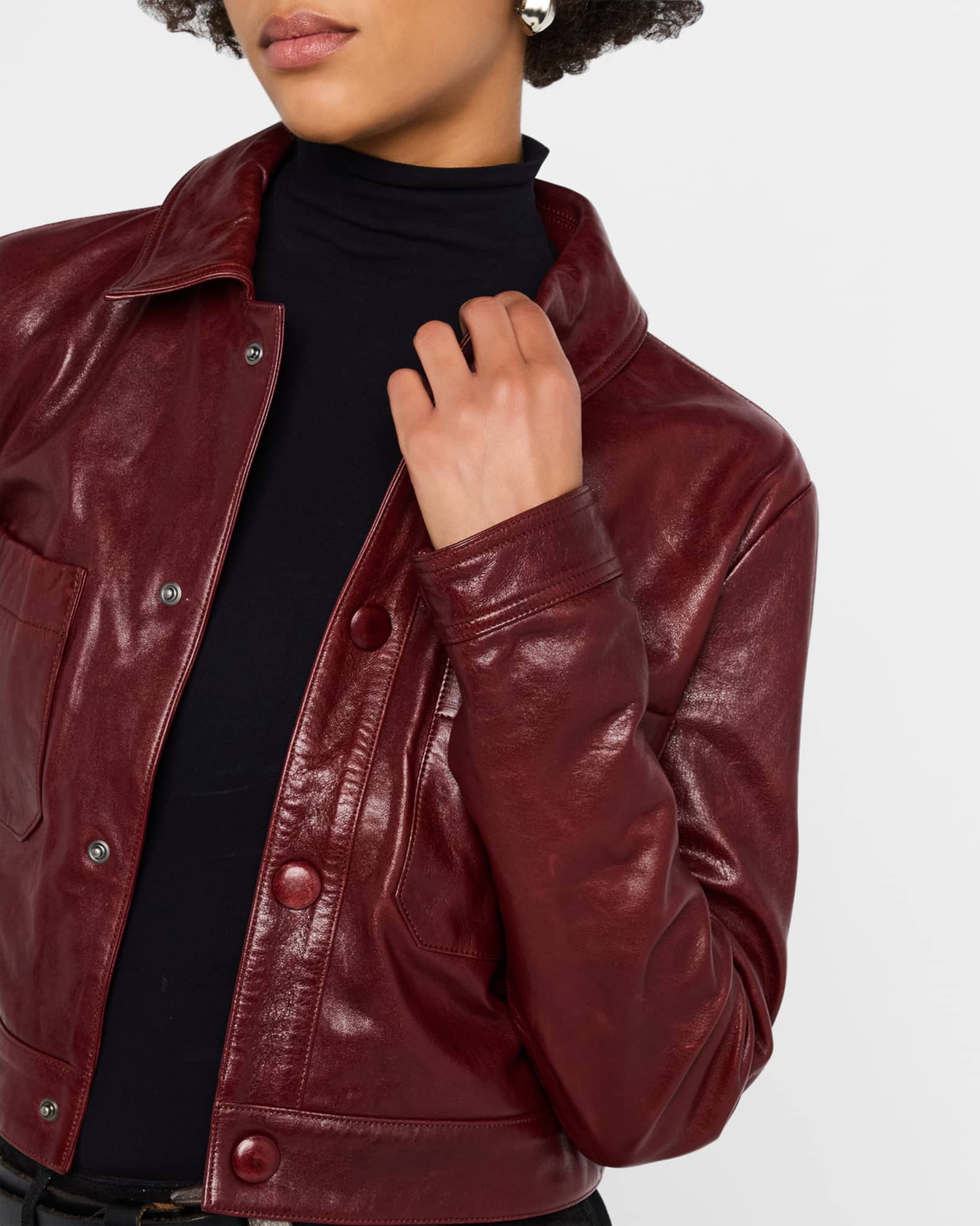 Neiman marcus red leather jacket clearance
