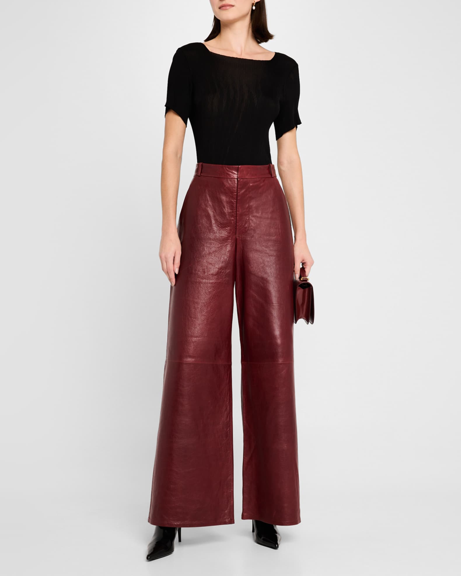 The Wide Leather Trousers