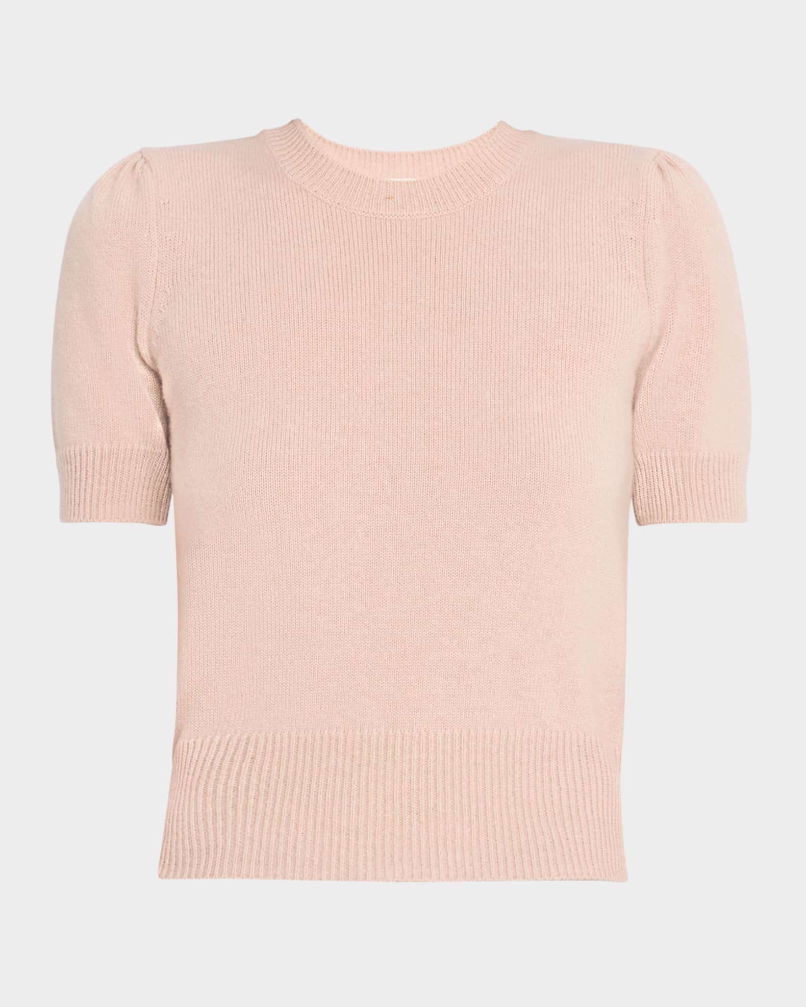 Short-Sleeve Cashmere Sweater