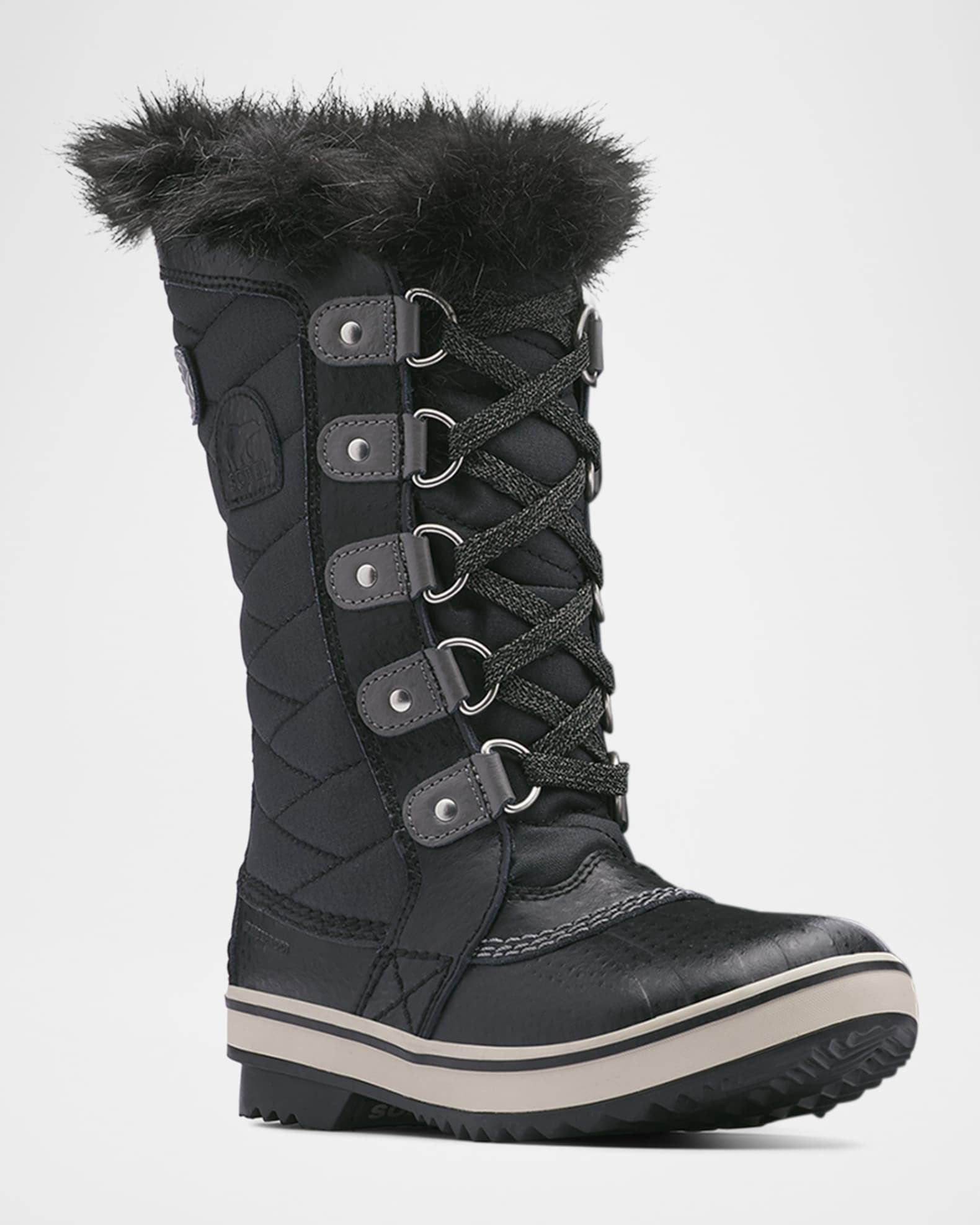 Kid's Tofino II Tall Hiking Boots with Faux Fur Trim, Kids 1