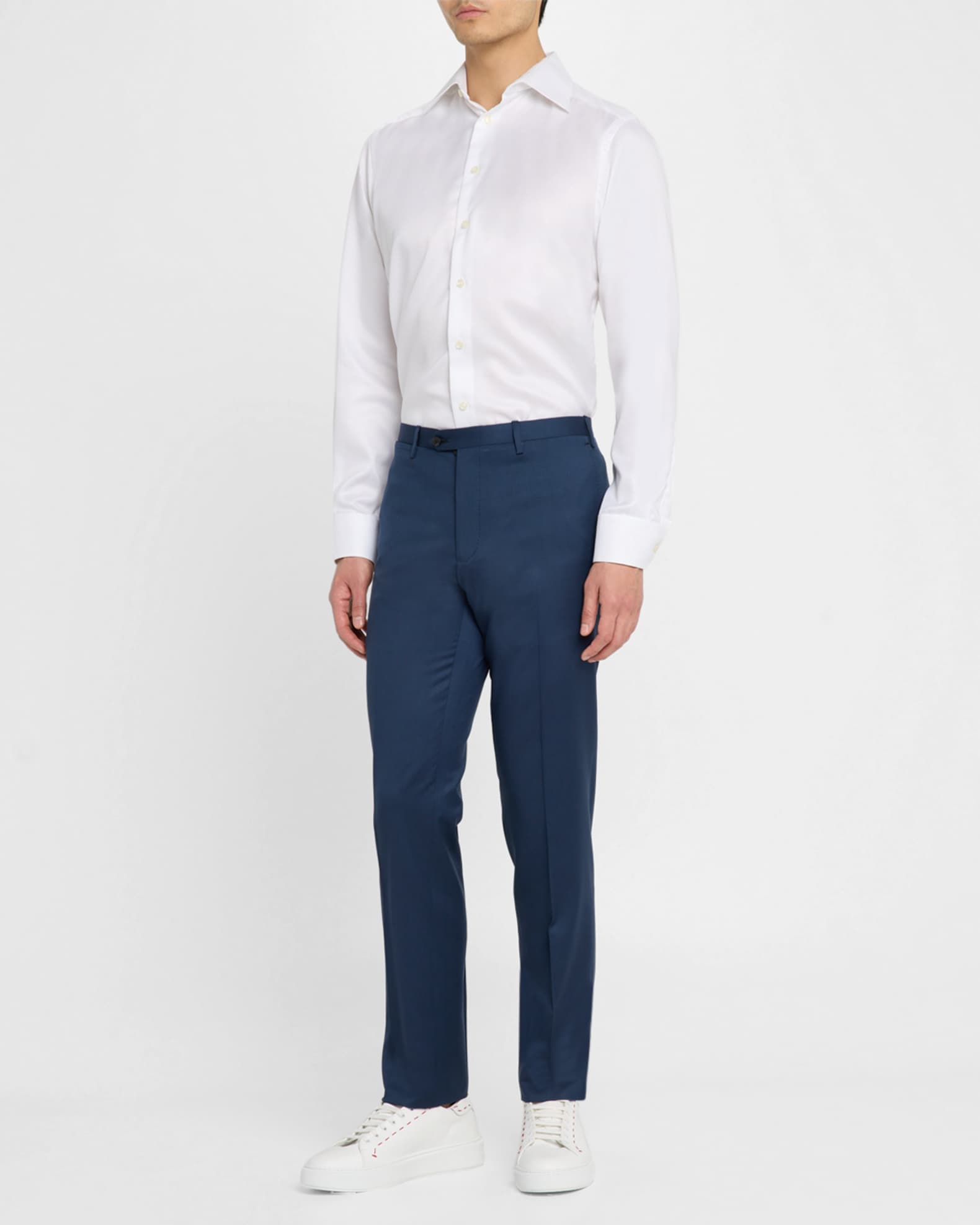 Men's Wool Straight Fit Five-Pocket Pants 1