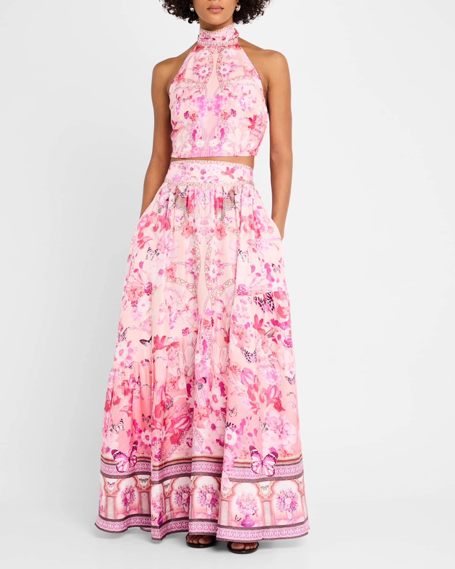 Botanical Novella Halter Tie Top 1