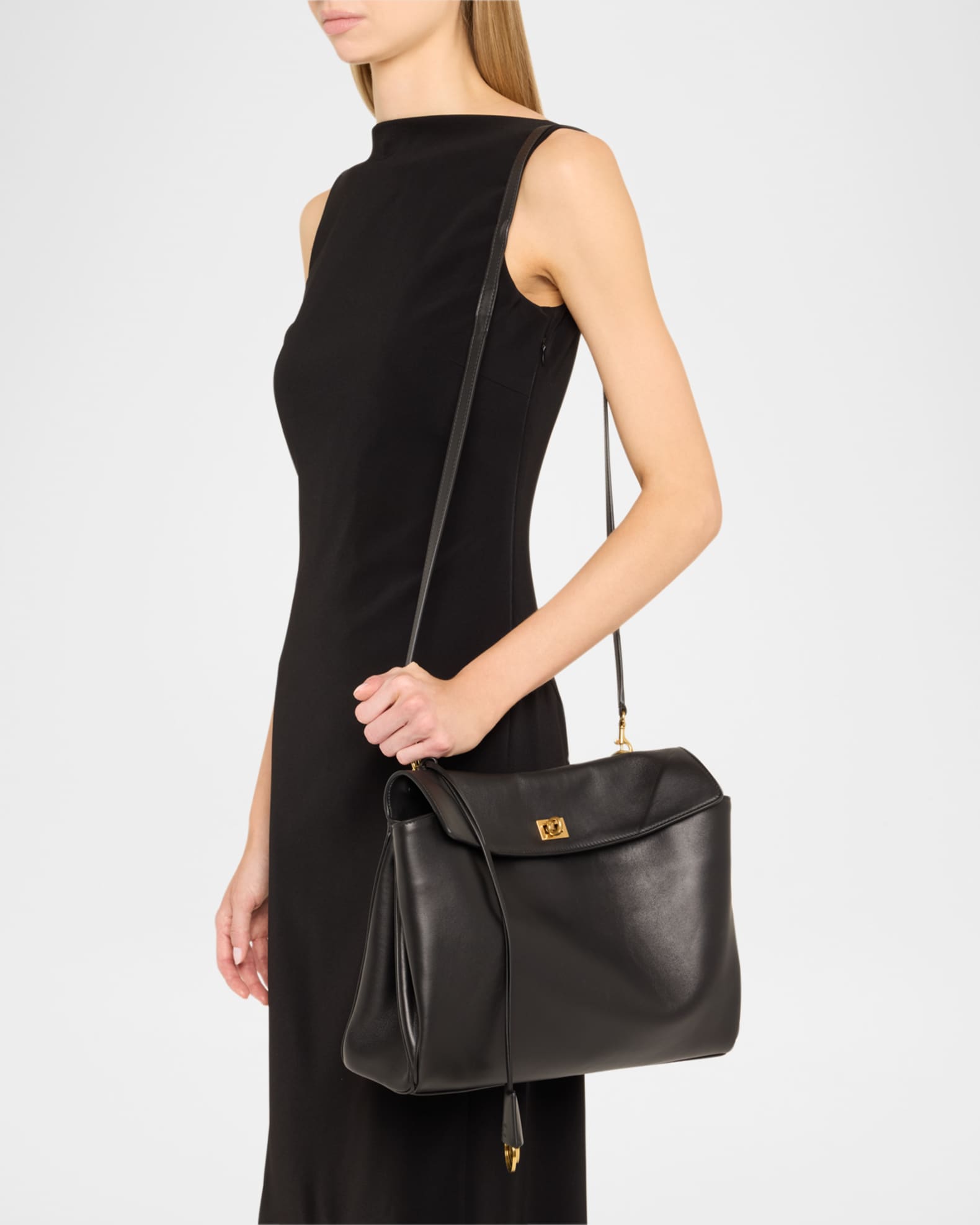 Balenciaga Rodeo Medium Leather Top-Handle Bag | Neiman Marcus Balenciaga Rodeo Medium Leather Top-Handle Bag | Neiman Marcus
