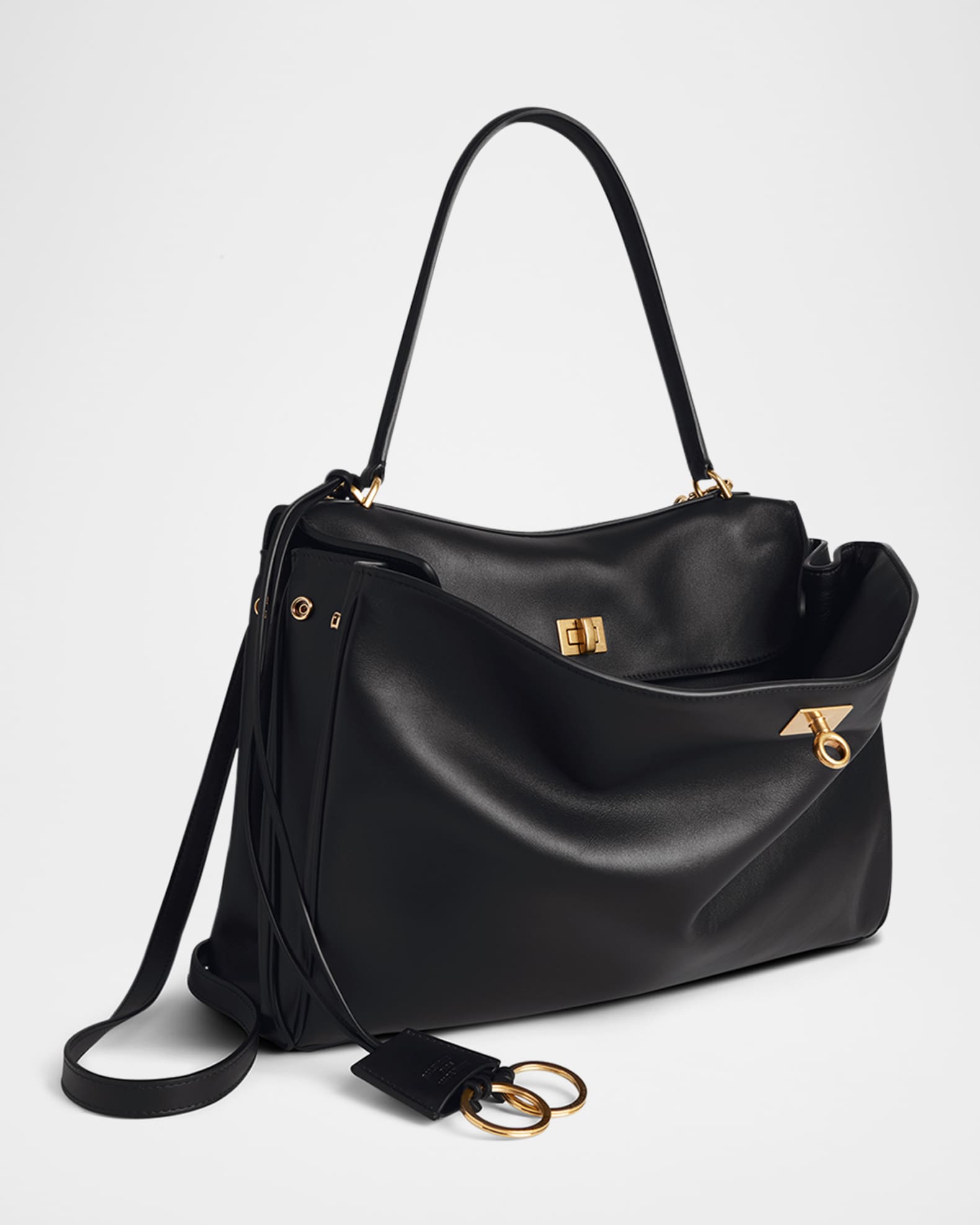Balenciaga Rodeo Medium Calfskin Leather Bag | Neiman Marcus