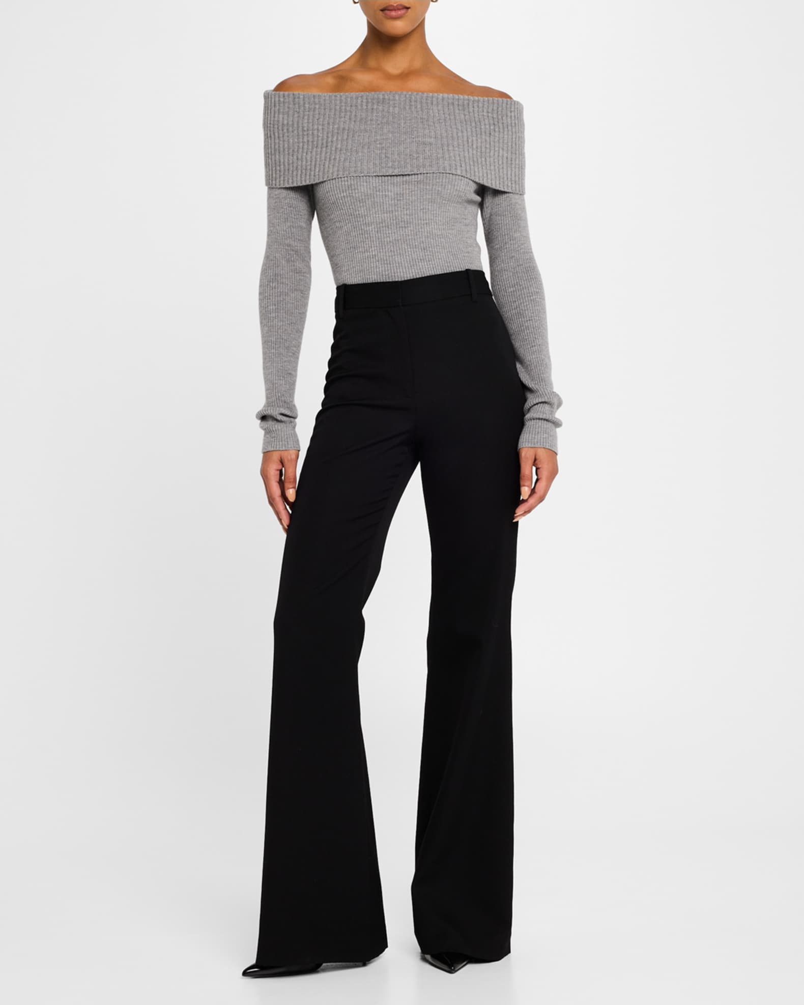 Coretta Ribbed Off-Shoulder Sweater 1
