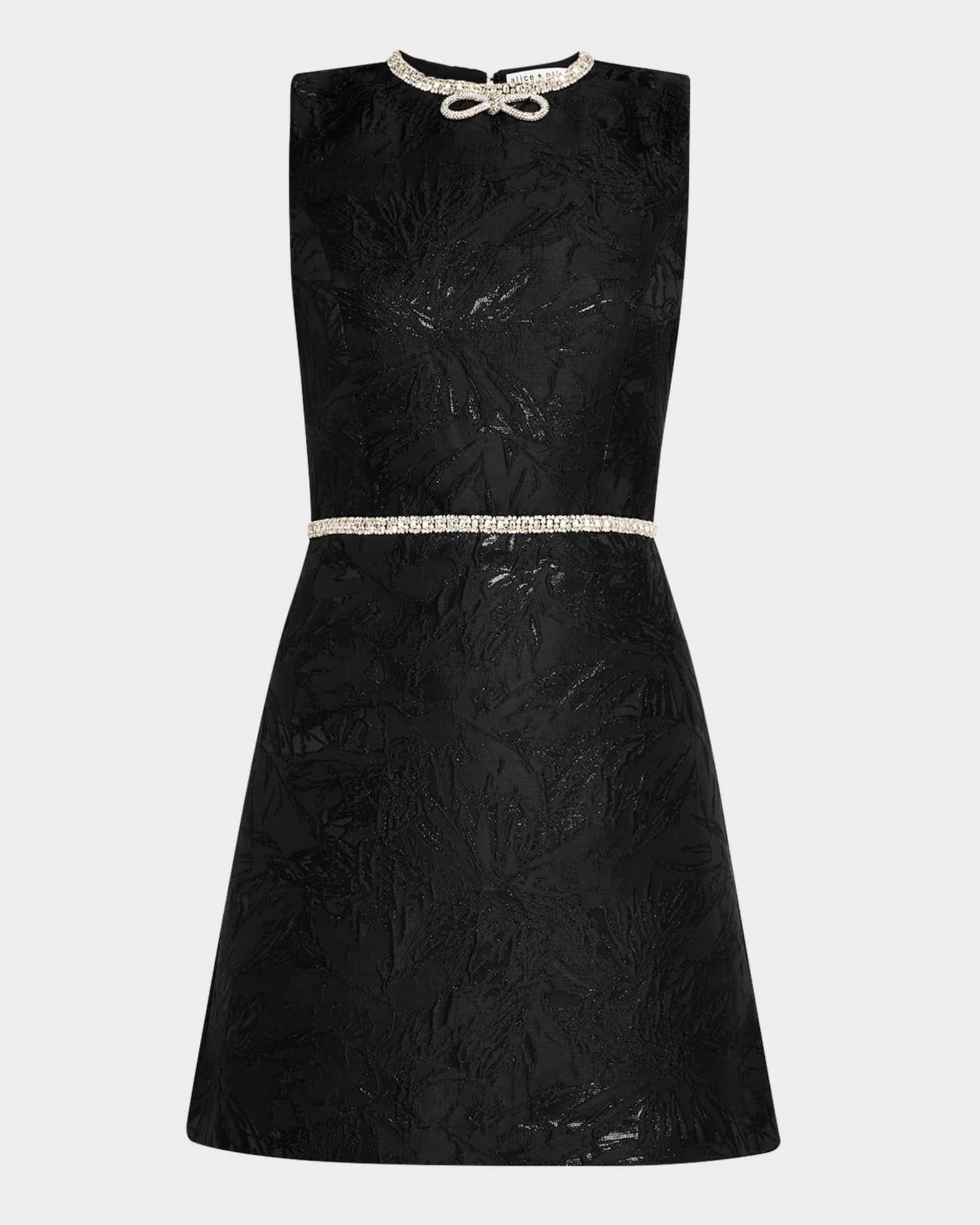Ellis Embellished Bow Mini Dress 0