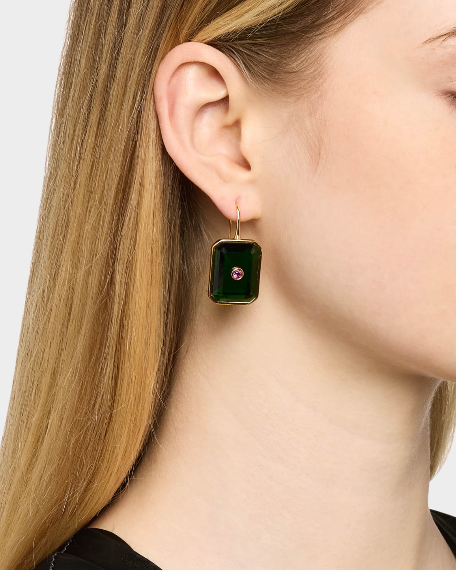 Tile Earrings in Forest 1