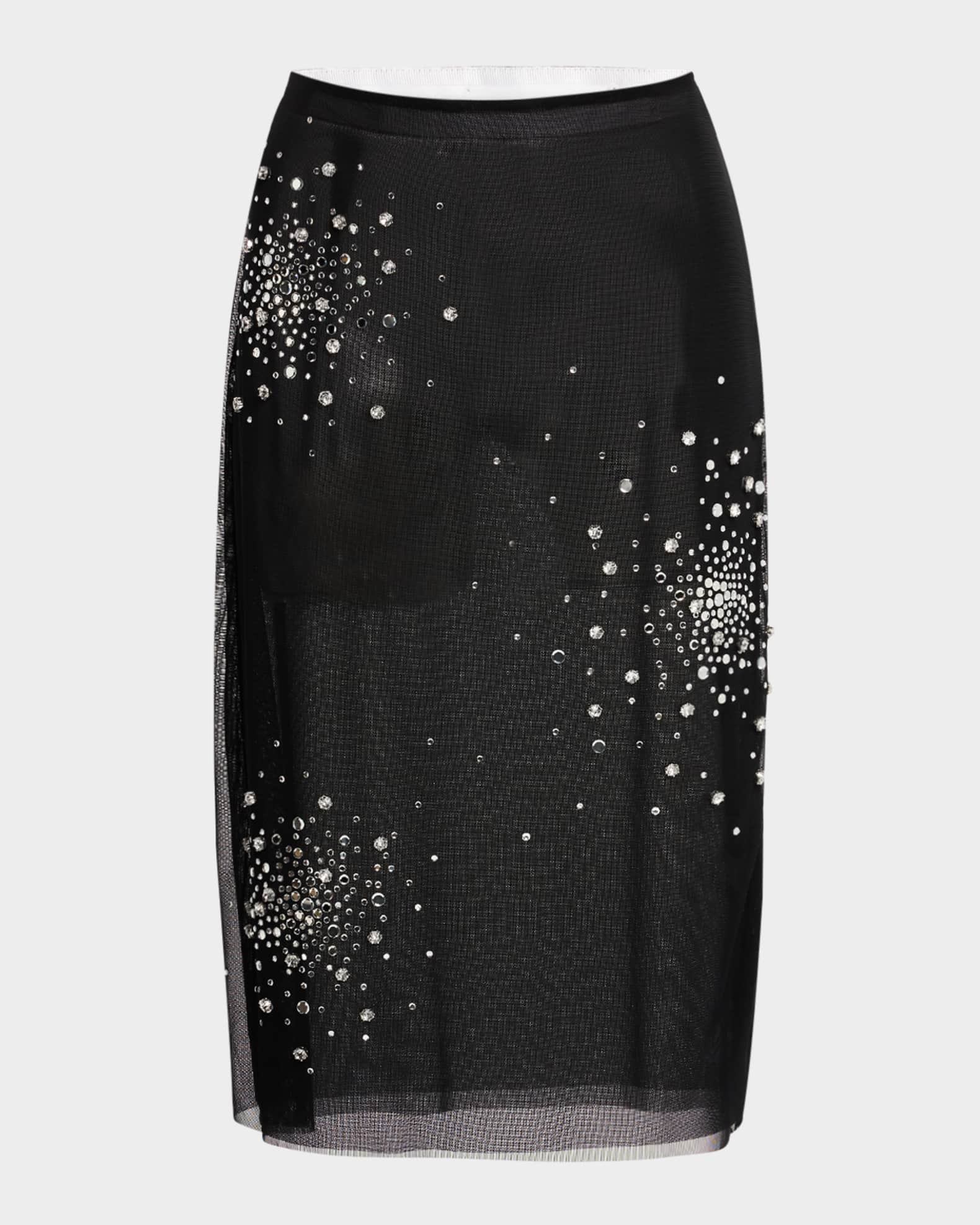 Rhinestone Splash Tulle Skirt 0