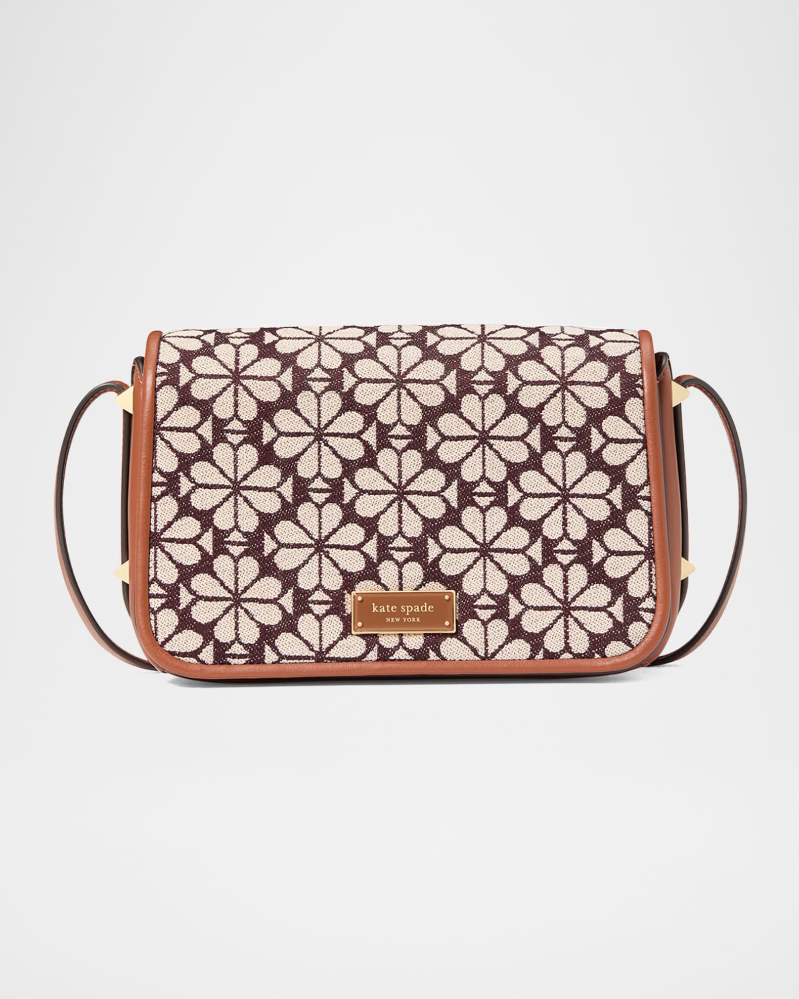 spade flower jacquard crossbody bag