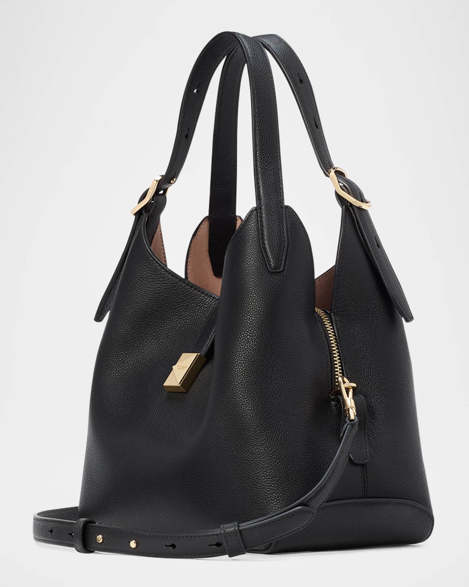 deco pebbled leather shoulder bag 1