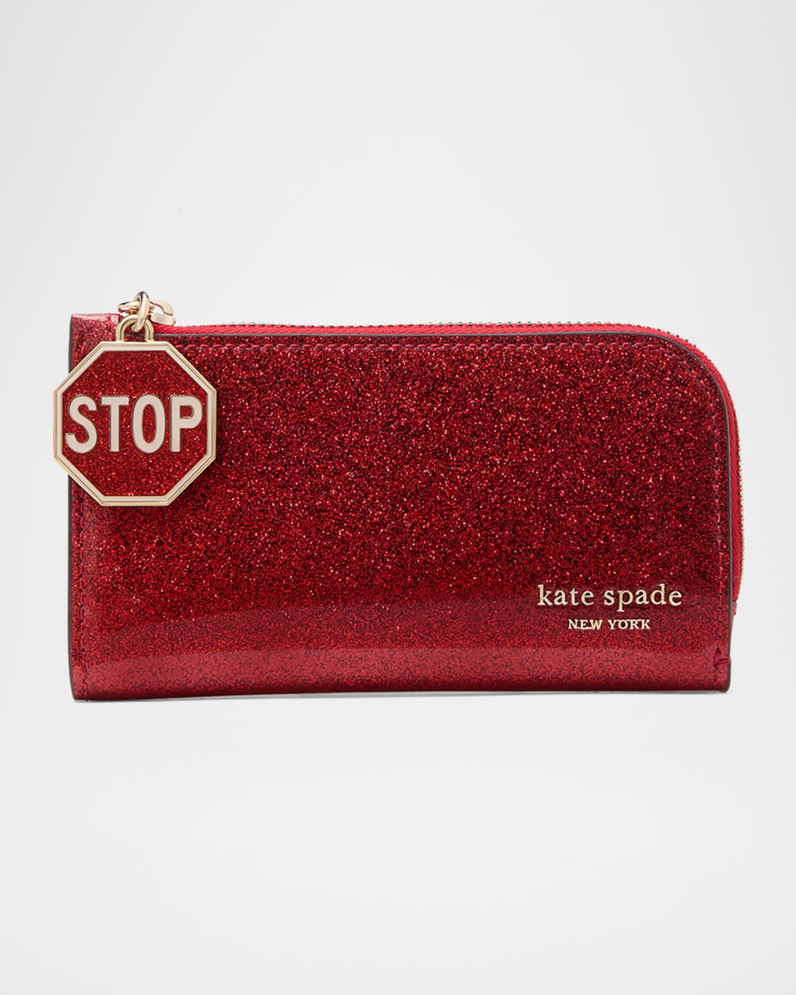 kate spade new york cars bifold glitter patent leather wallet Neiman Marcus