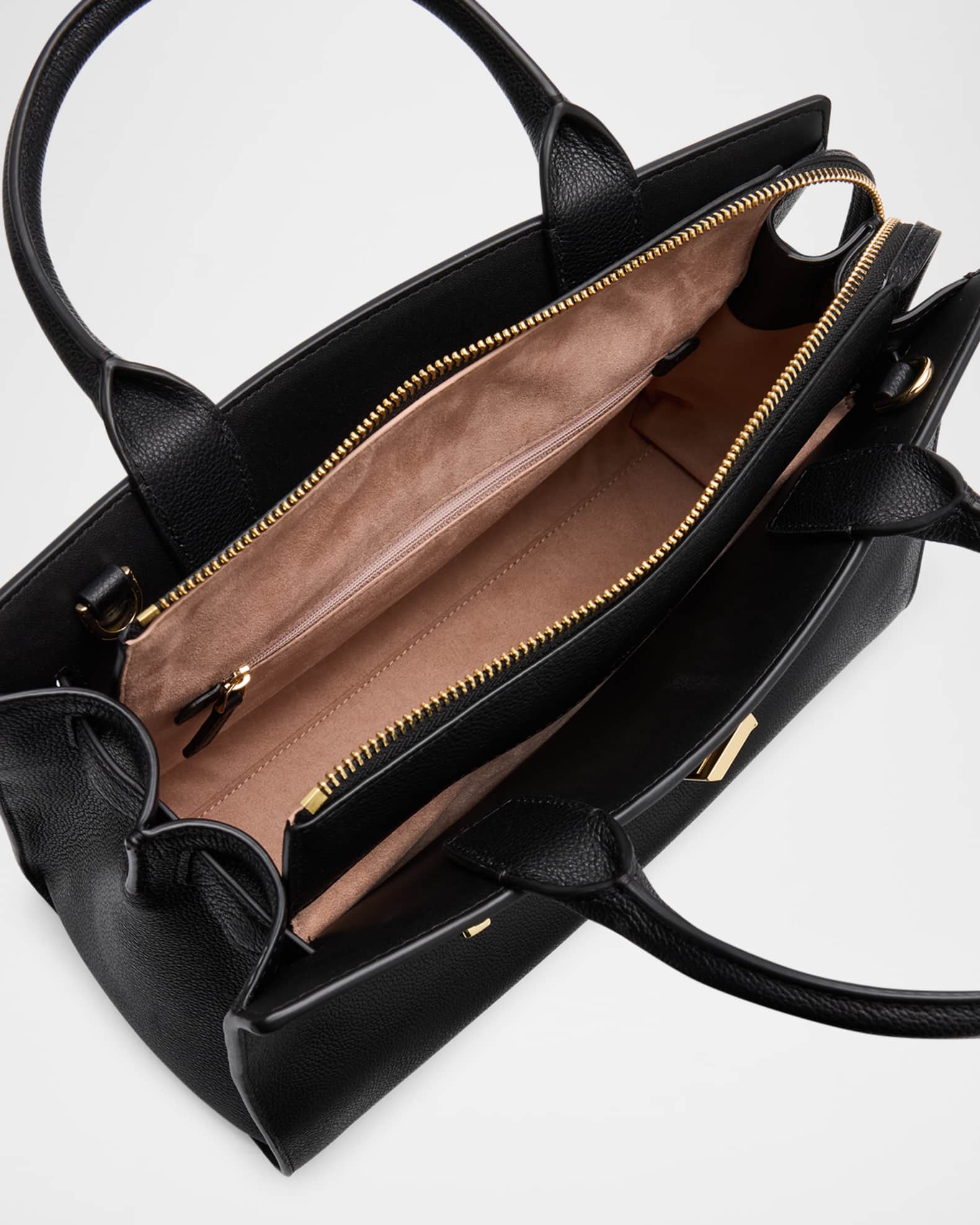 tribeca pebbled leather top handle bag